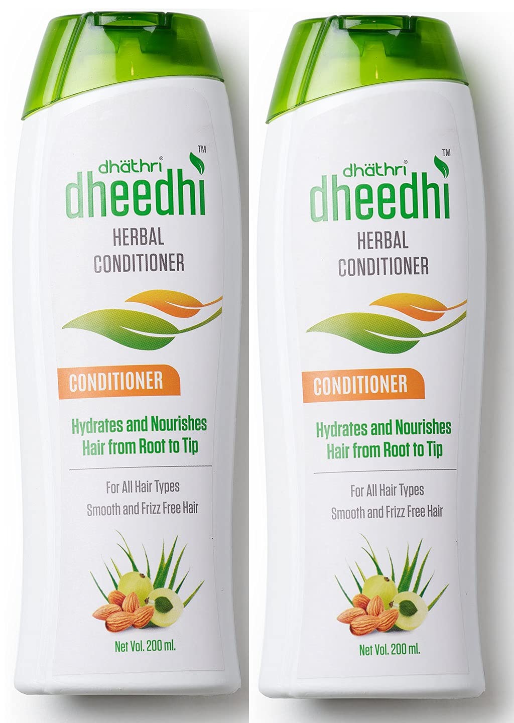Dhathri Dheedhi Hair Conditioner | Herbal Conditioner for hair | Moisturizes hair strands | Safe on scalp | 200ml - pack of 2