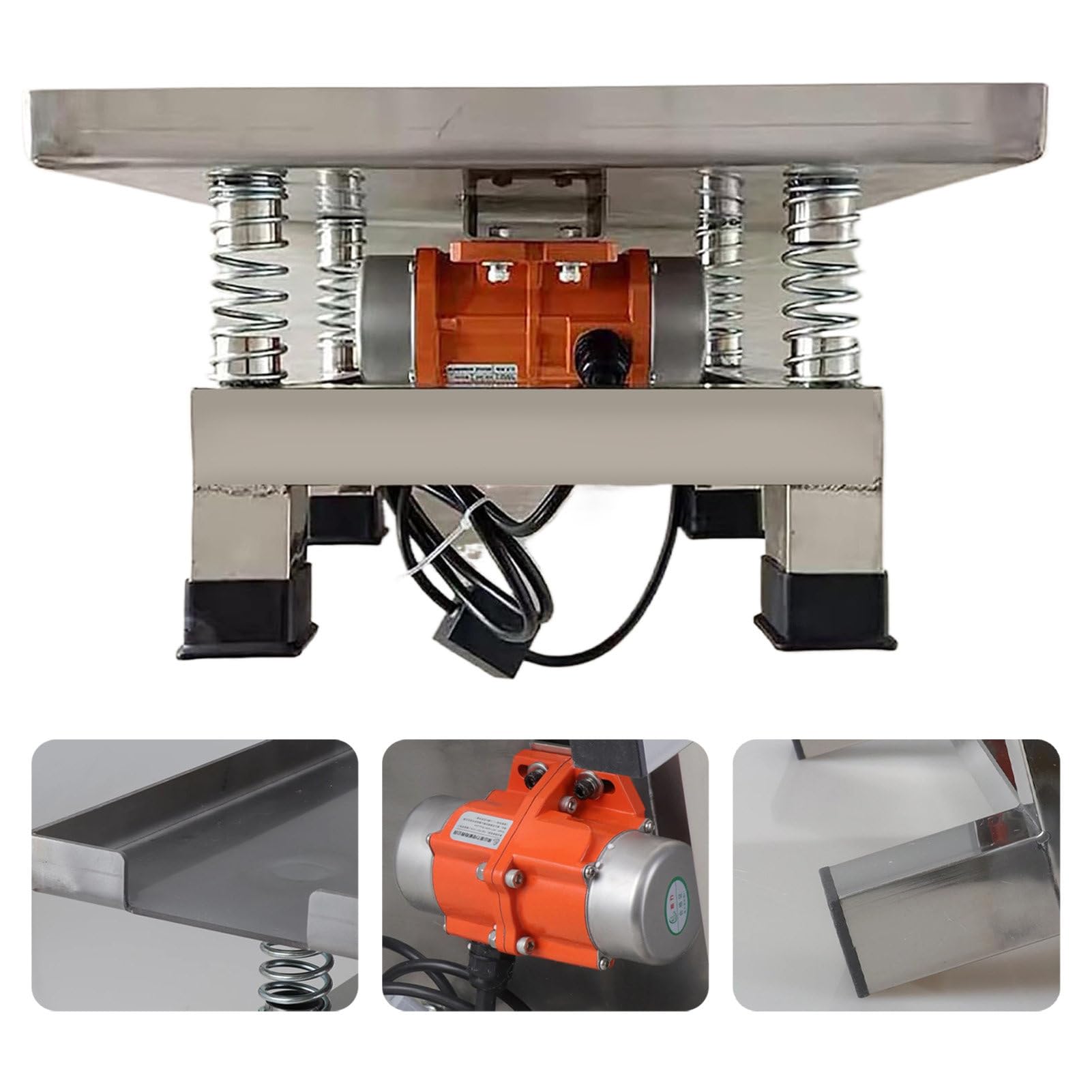 Tavolo Vibrante Per Calcestruzzo 220V - Piattaforma Acciaio 350x350 Mm, 3000 RPM, Carico 20 Kg - Foto 4
