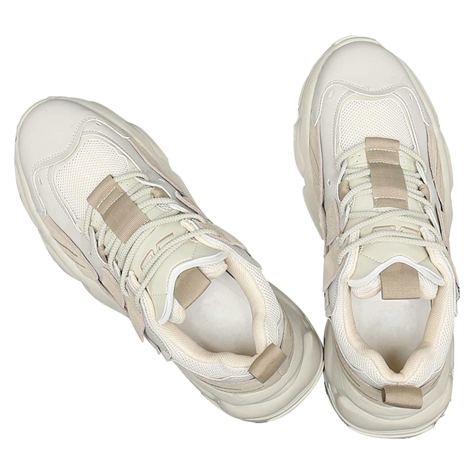 Homme PU + Maille Chaussures de Sport Mode Chunky Sneakers Baskets Montantes