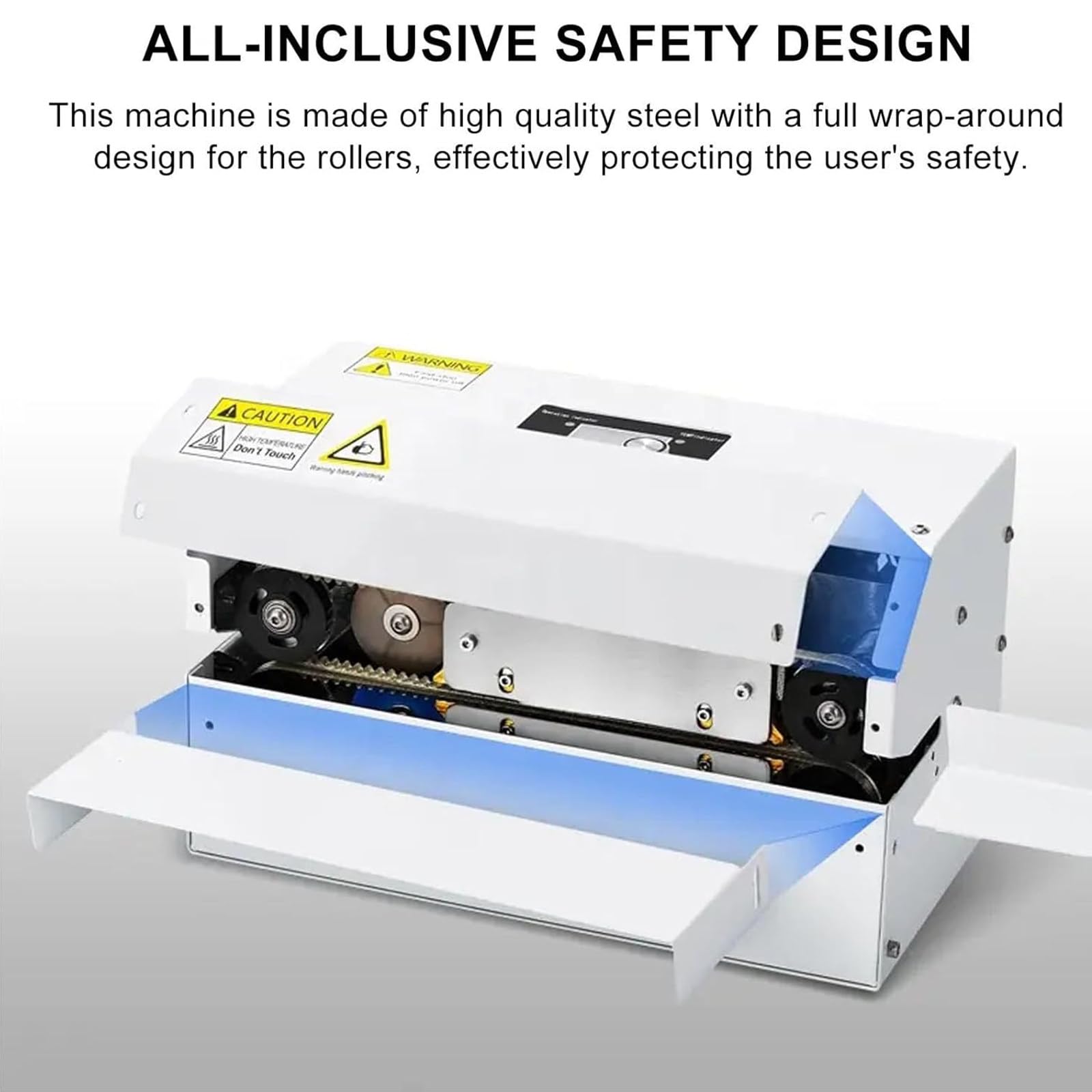 Sigillatrice Continua Automatica da 6 M/Min, Macchina Sigillatrice A Nastro Continuo, Temperatura E velocità Regolabili, Sigillatrice A Rullo da 300 W per Sacch