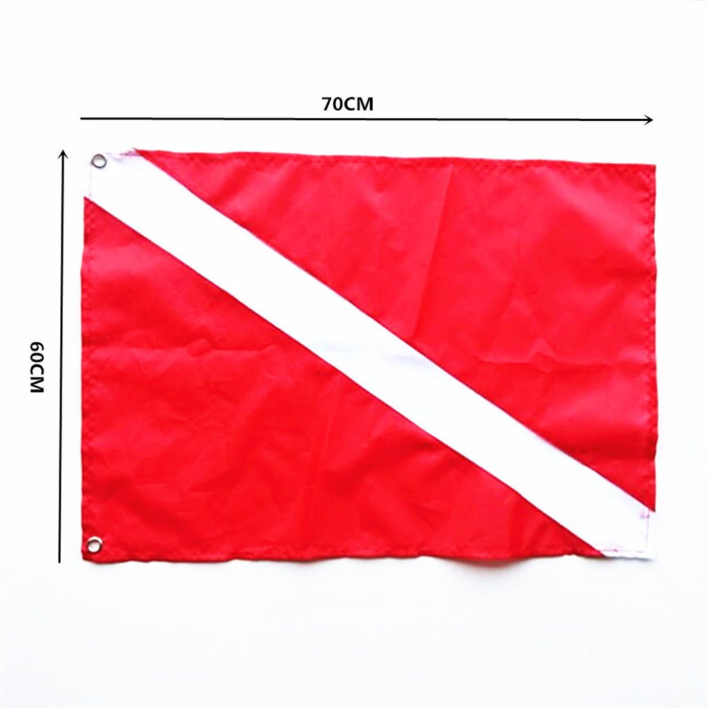 CUTICATE Set di 2 Bandiere per Barca da Immersione (Alfa) e Bandiera da Sub (60x70 Cm)