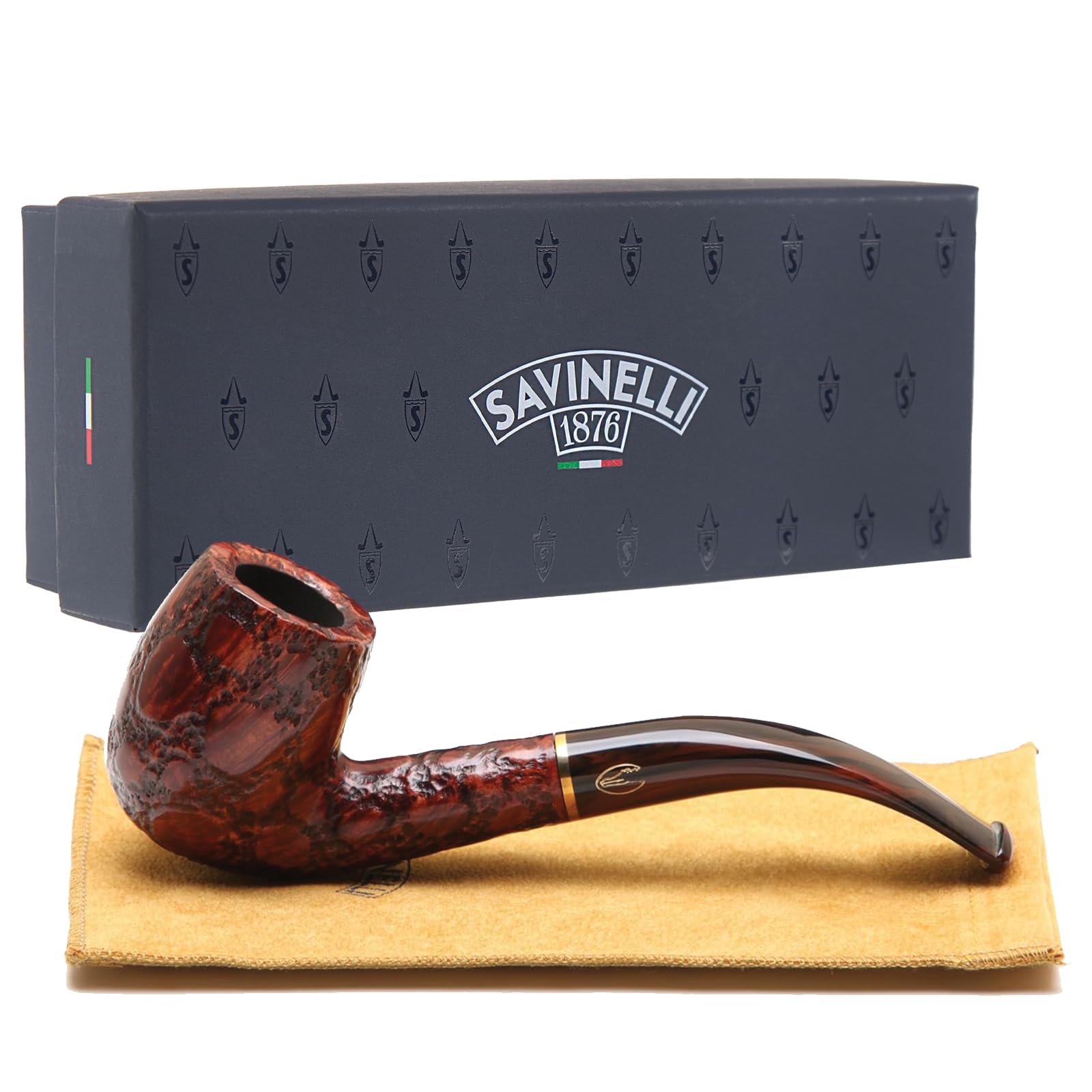 Amazon.com: Savinelli Alligator Brown 606 Tobacco Pipe… : Health & Household