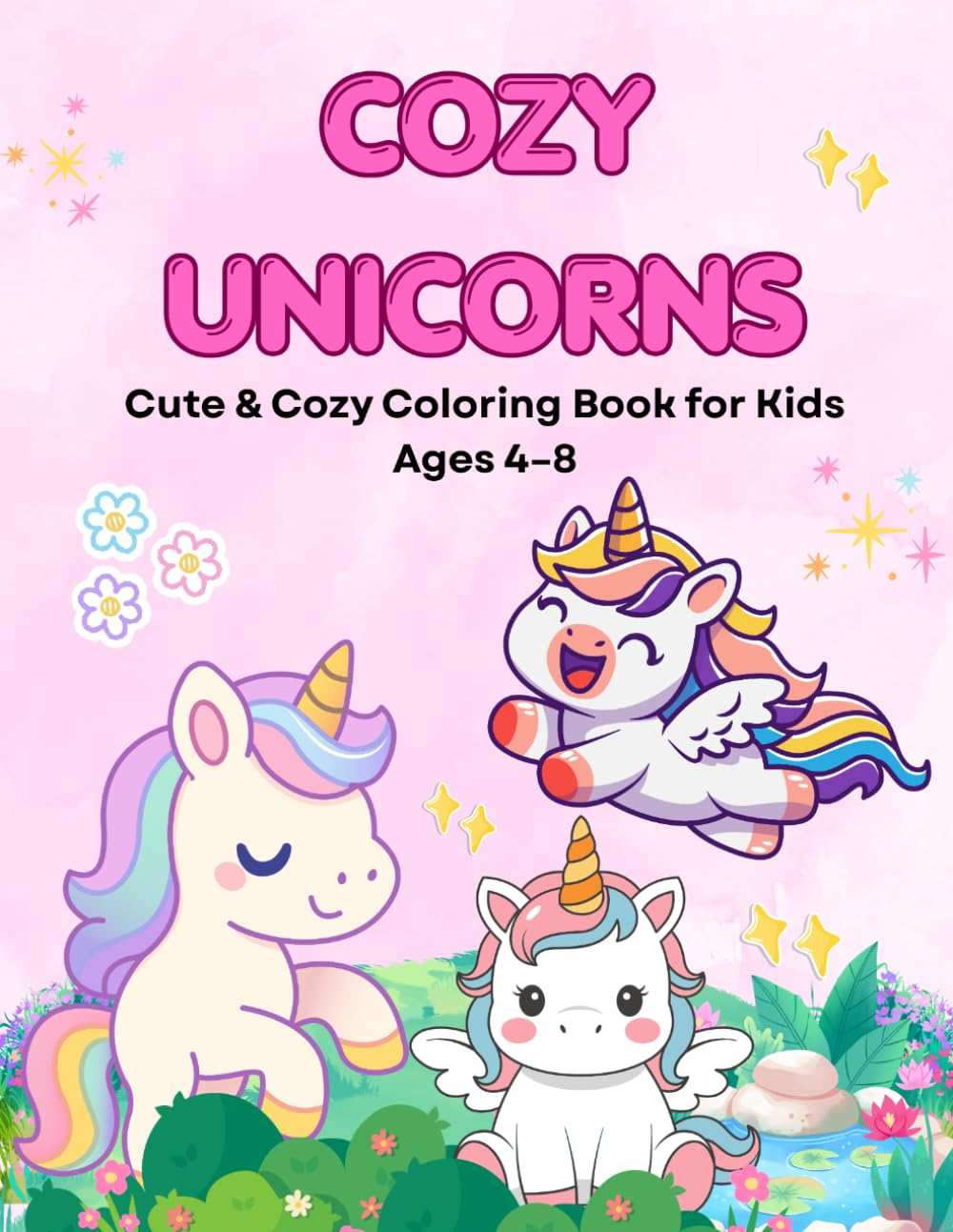 Cozy Unicorns: Cute & Cozy Coloring Book for Kids Ages 4–8