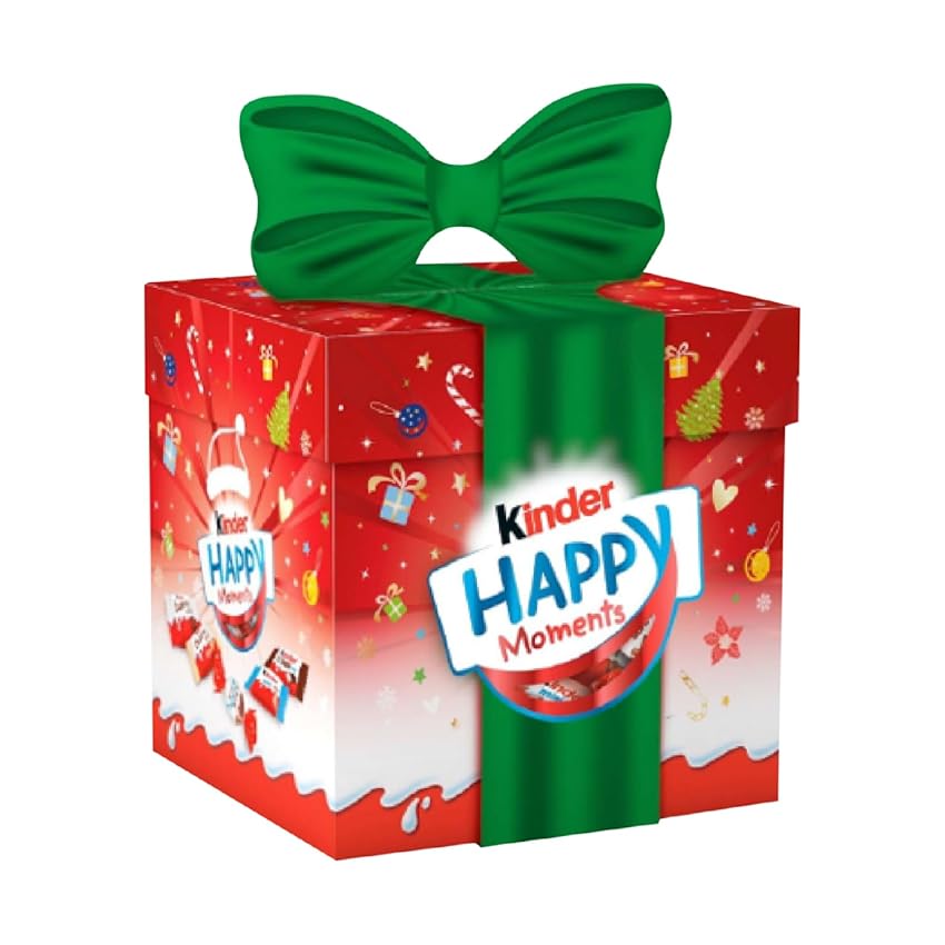 Immagine del prodotto Kinder Happy Moments Pacco Regalo - 66 Cioccolatini Assortiti Kinder, Mix di Snack Dolci in Formato Mini, Idea Regalo Natale, Confezione Natalizia da 382 gr