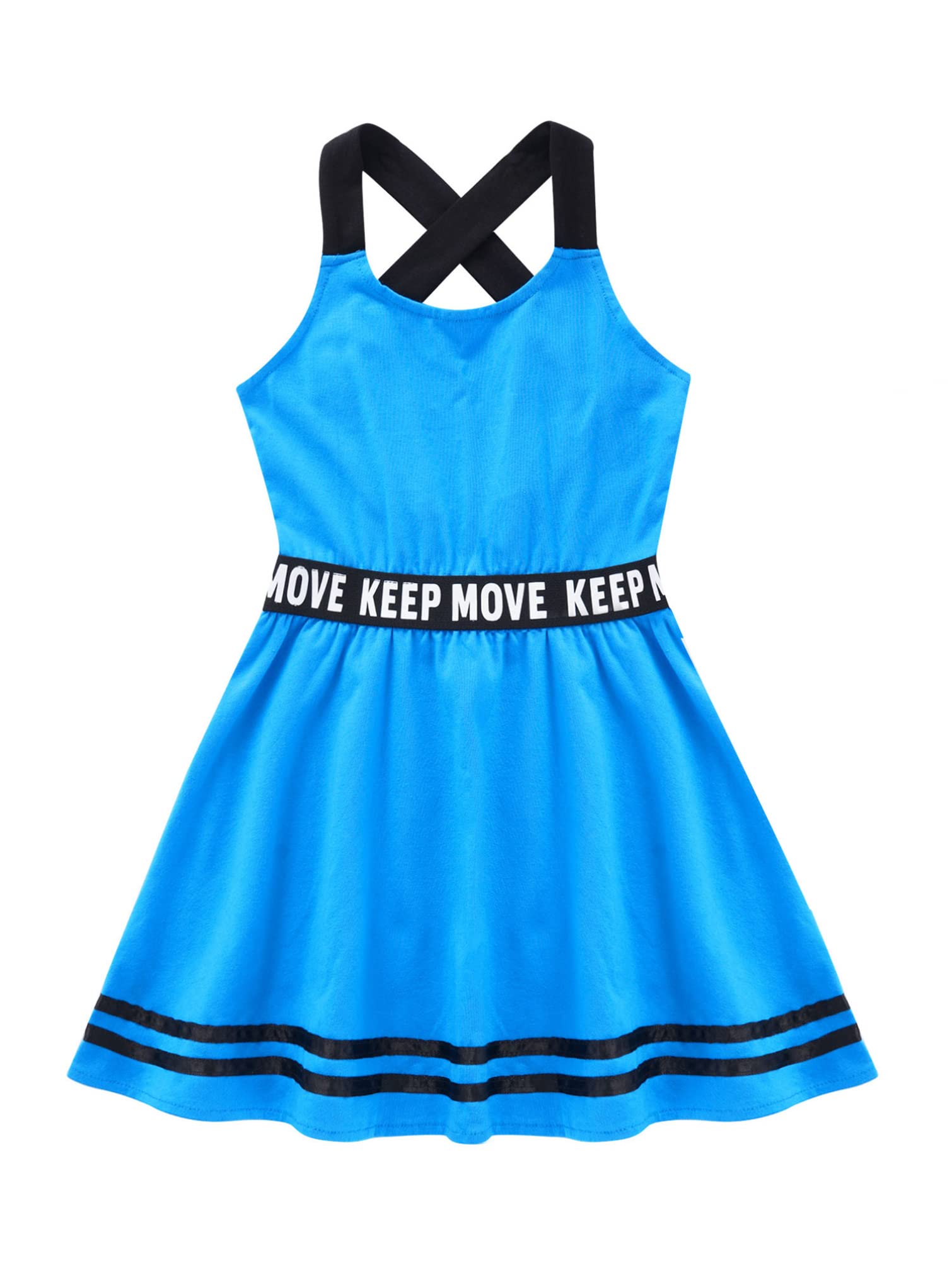 TiaoBug Vestido Deportivo de Tenis Golf para Niña sin Manga Equipo de Netball Júnior Ropa de Deporte Correr Ejercicio Ciclismo Bádminton 5-14 Años