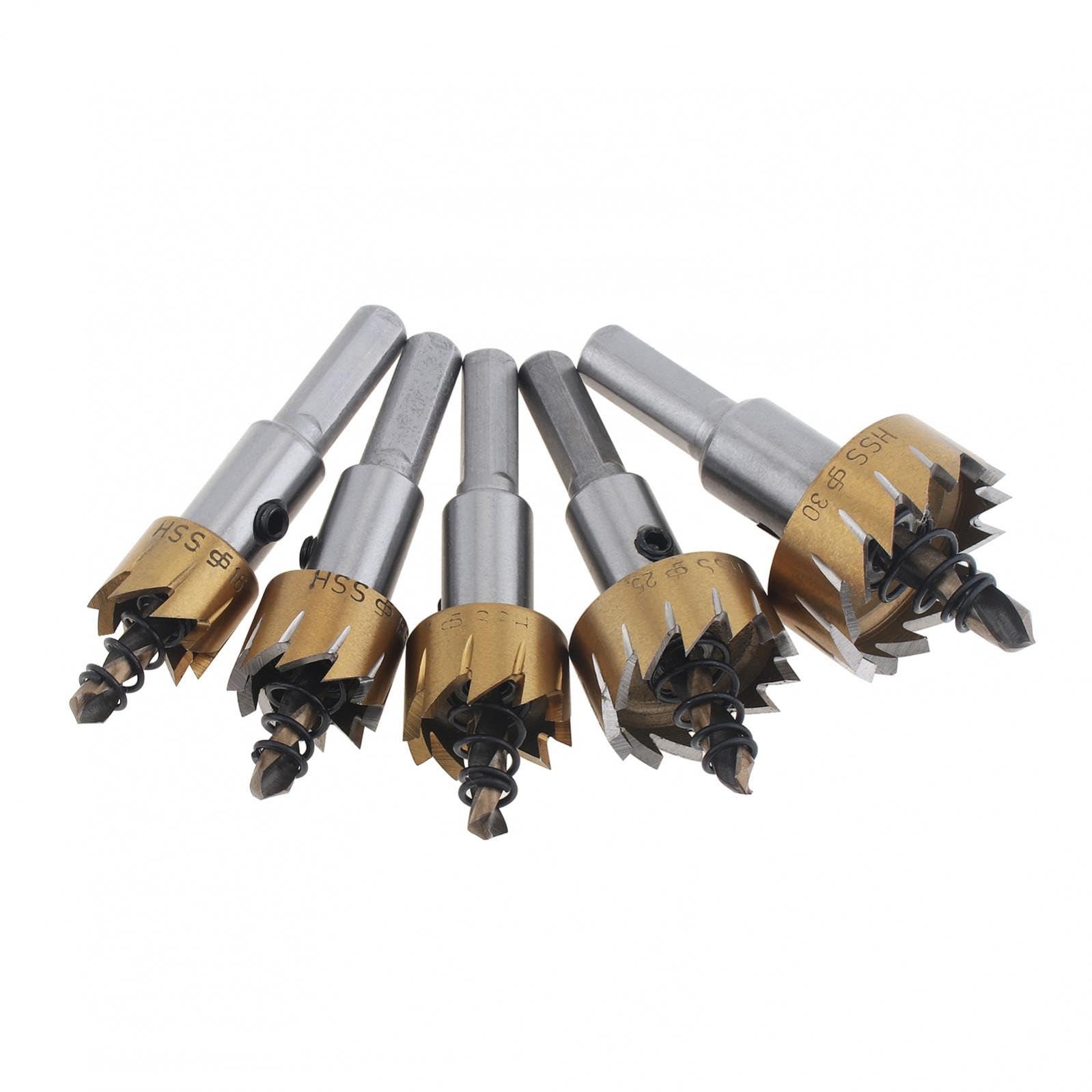 Zestaw 5 sztuk wierteł M35 HSS, zestaw pił wiertniczych platerowanych tytanem 16 mm 18,5 mm 20 mm 25 mm 30 mm