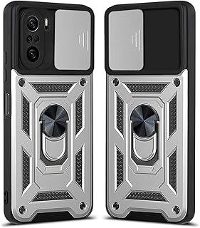 Poco F3 Case CamShield Camera Cover Shockproof Metal Ring Multi-function Case For Poco F3 (poco f3 / redmi k40) (silver)
