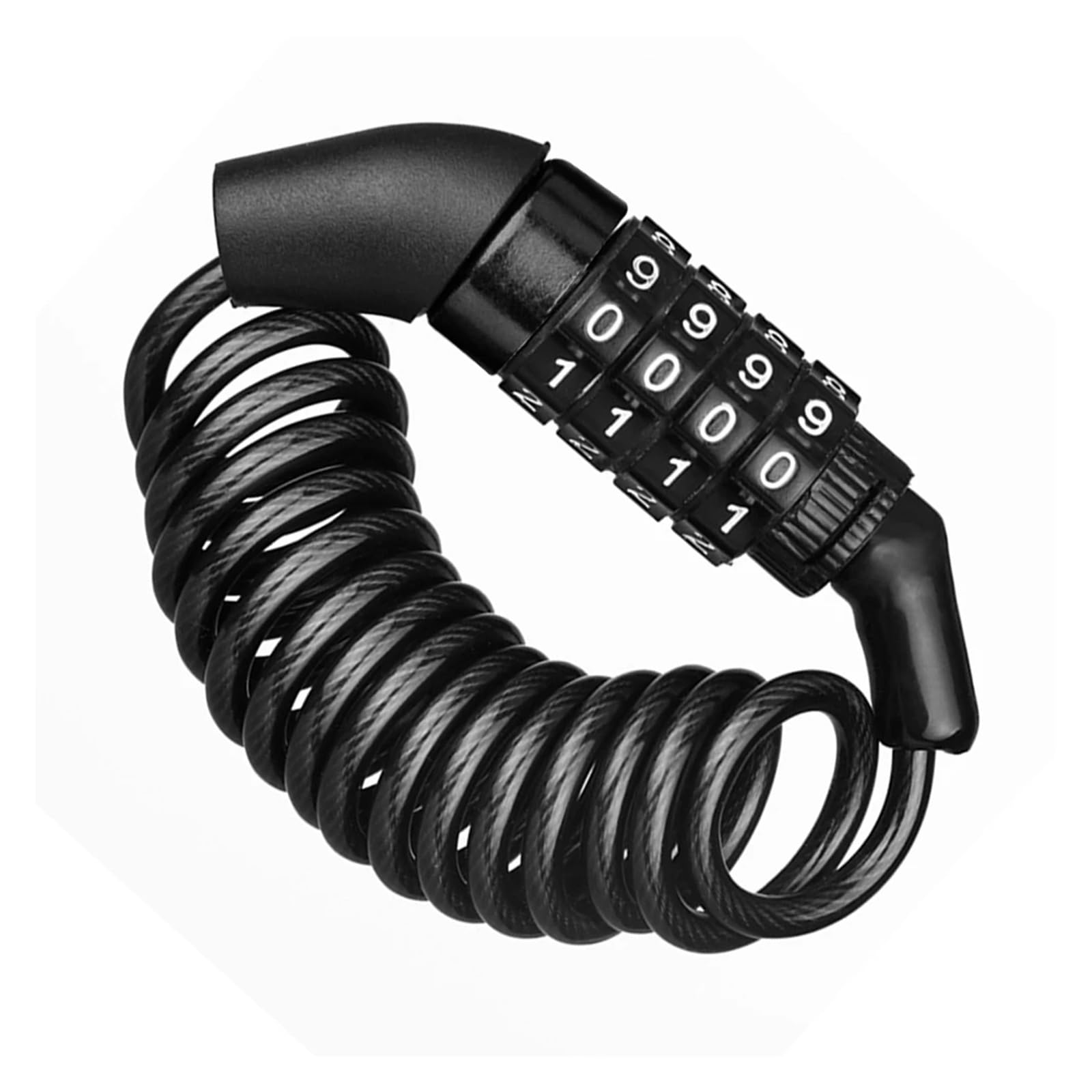 Bicycle Lock 4 Digit Combination Code Steel Cable Security Password Lock Anti-Theft Bike Bike Helmet Lock Cycling Accessories