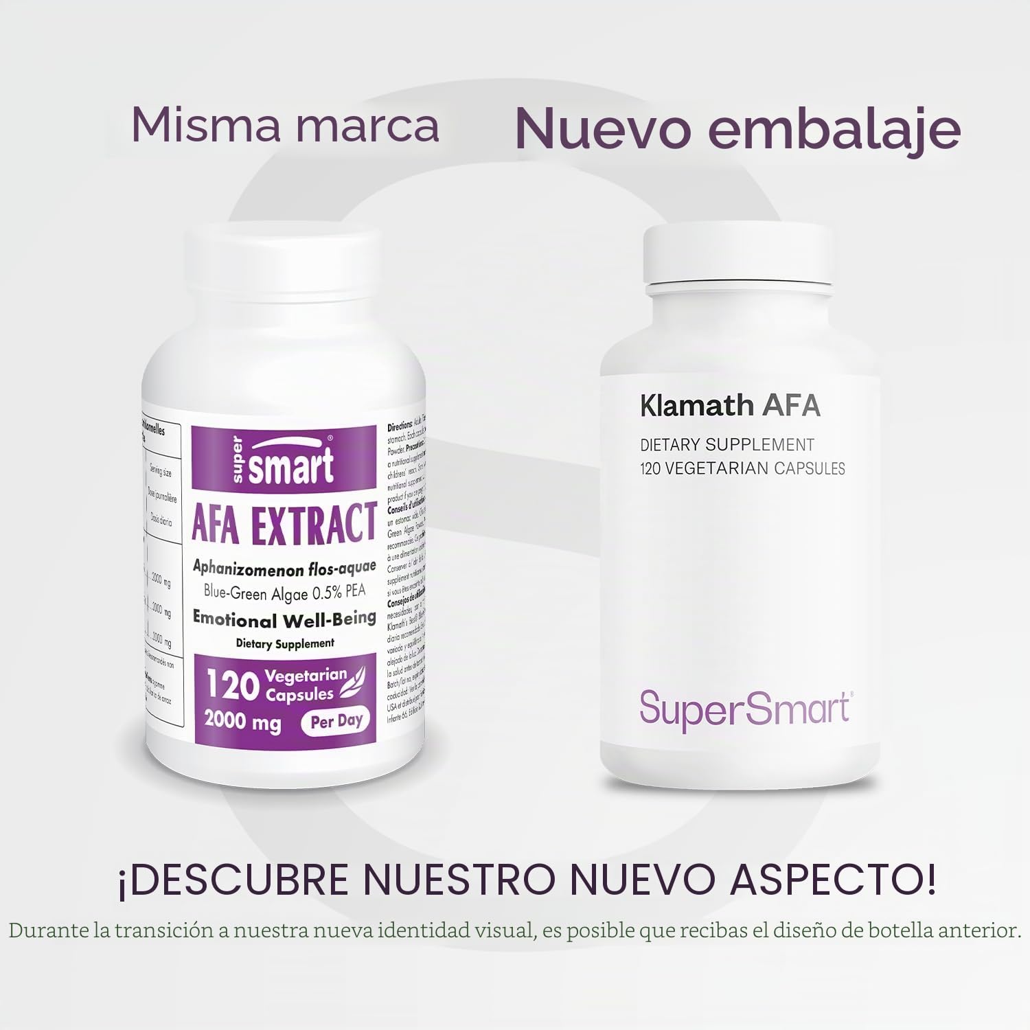 Klamath AFA - Contribuye a mejorar el estado de ánimo - Vegano -SuperSmart | Algas Aphanizomenon Flos-Aquae - Rico en proteínas, vitaminas y minerales