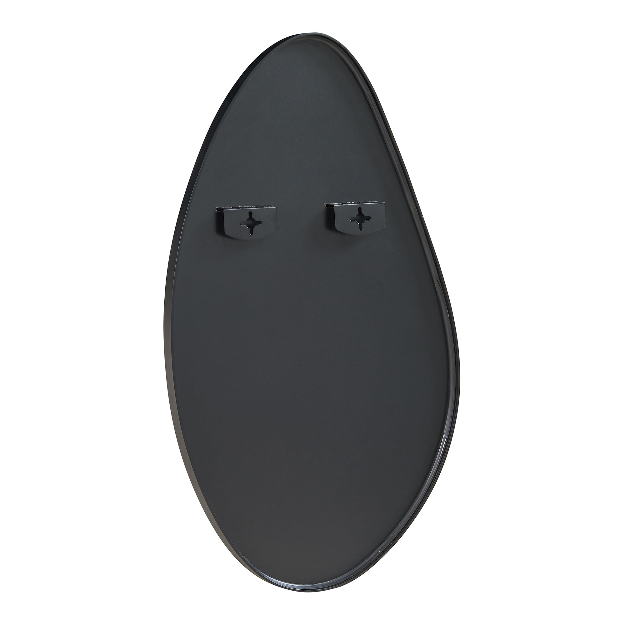[en.casa] Specchio da Parete con Cornice Irregolare Specchio Decorativo per Ingresso Soggiorno Camera da Letto 82x46 cm Nero