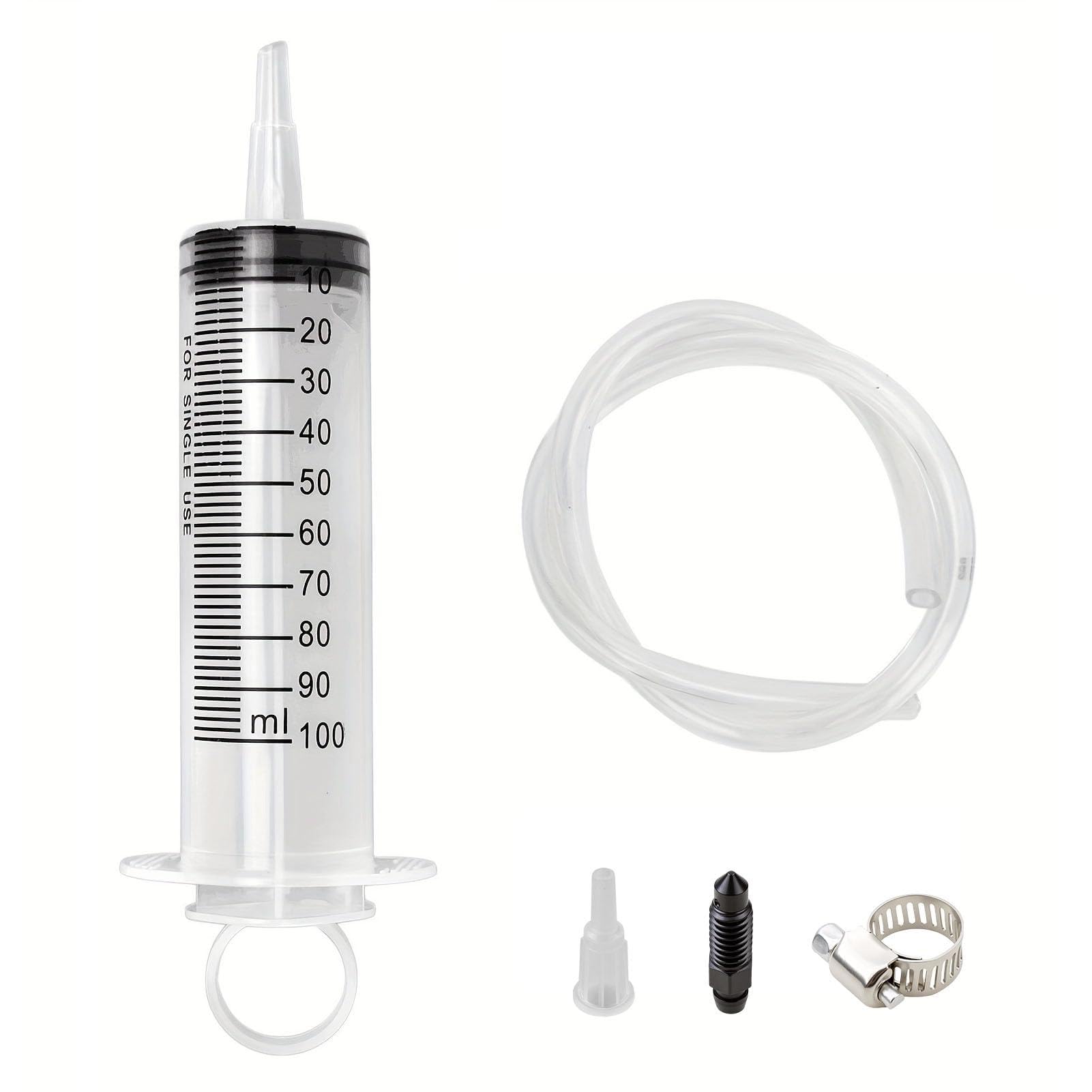 Herramienta De Purga 100ml, Purgador De Frenos con Manguera 50cm, Extractor Aceite Coche Y Líquido De Frenos, Chupona Aceite Coche Universal para Moto Quad Scooter Automóvil Y Bicicleta