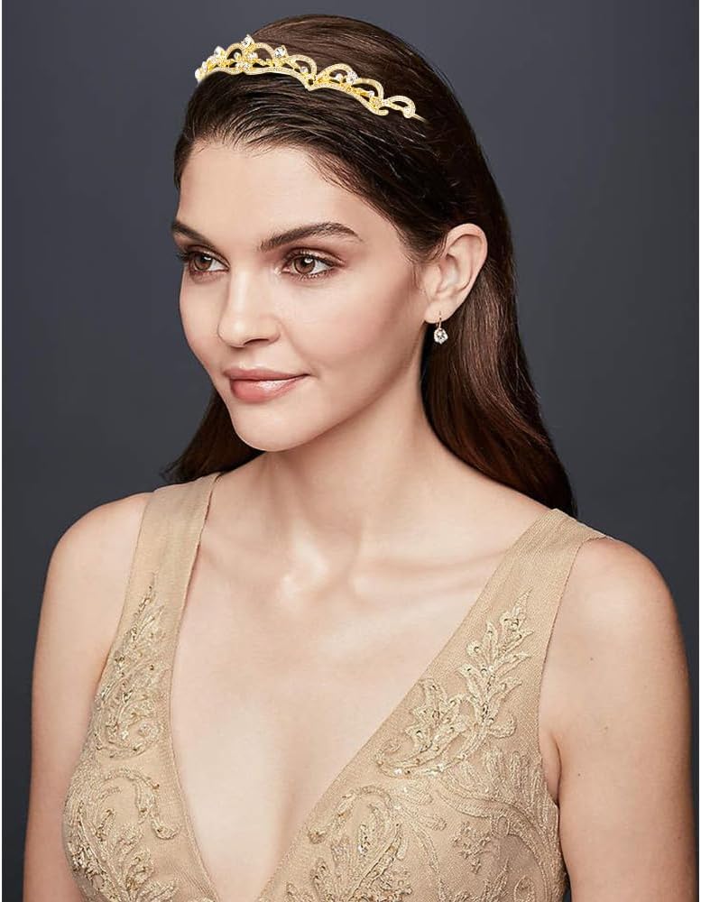 Gold Tiaras and Crowns for Women, Rhinestone Princess Crowns for Women Girls, Small Gold Tiara Crown Headband for Women Halloween Costume Party Prom Bride Birthday - Image 7