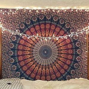 Tapestry Gift Hippie Wandtapijten Mandala Bohemian Psychedelic Ingewikkelde Indiase Wandbehang Beddengoed Sprei