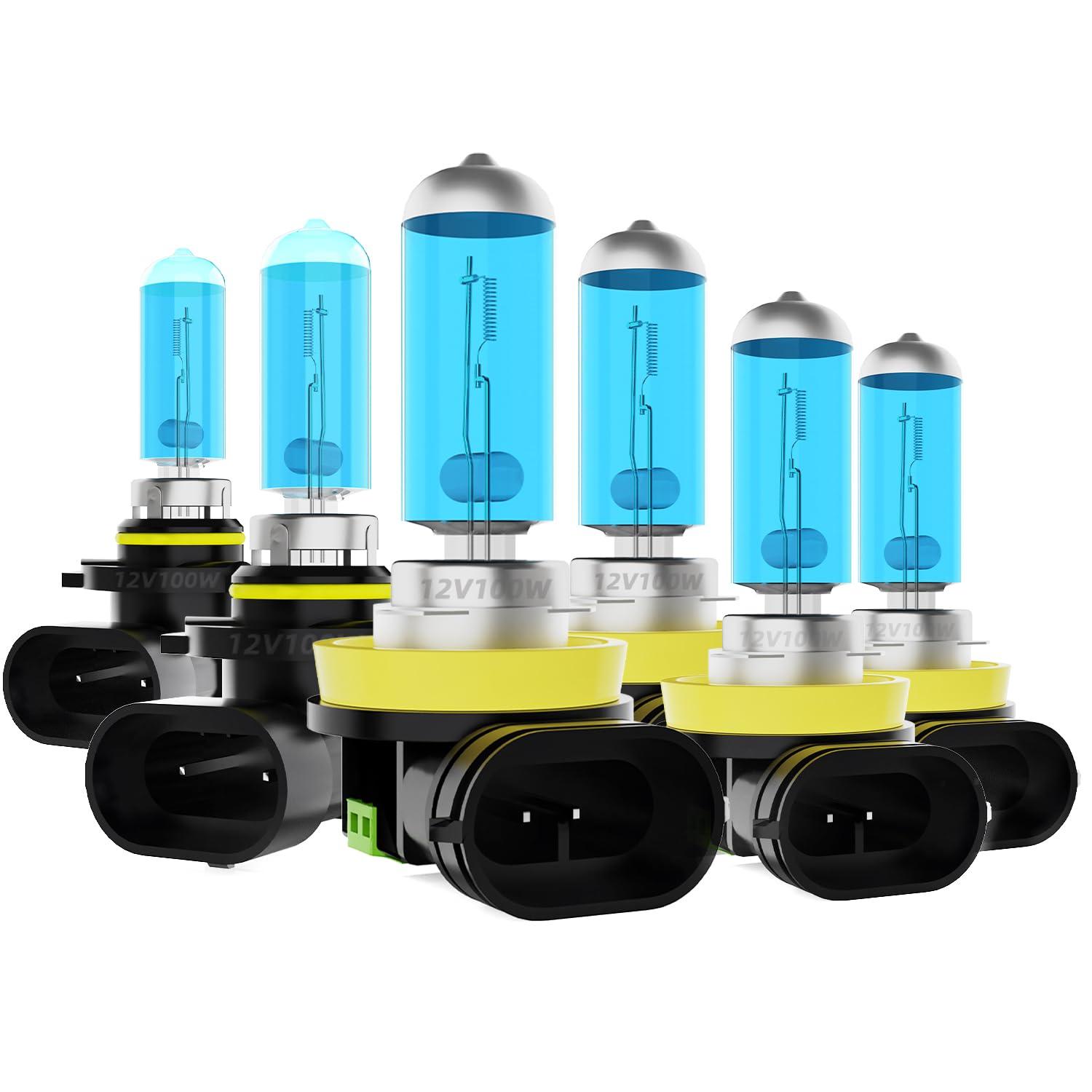 Headlight Bulbs Fit For Toyota 4Runner 2010-2013, 9005 H11 High Low Beam H11 Fog Lights Combo, Super Bright 5500K White Light High Performance Halogen Light Bulbs, 6PCS