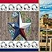 Western Texas Star Stained Glass Film Garland Vintage Wooden Farmhouse Barn Door American Flagwindow Tinting Film for Home,Window Film Stained Glass 17.7Wx23.6L-Inch X1Pcs