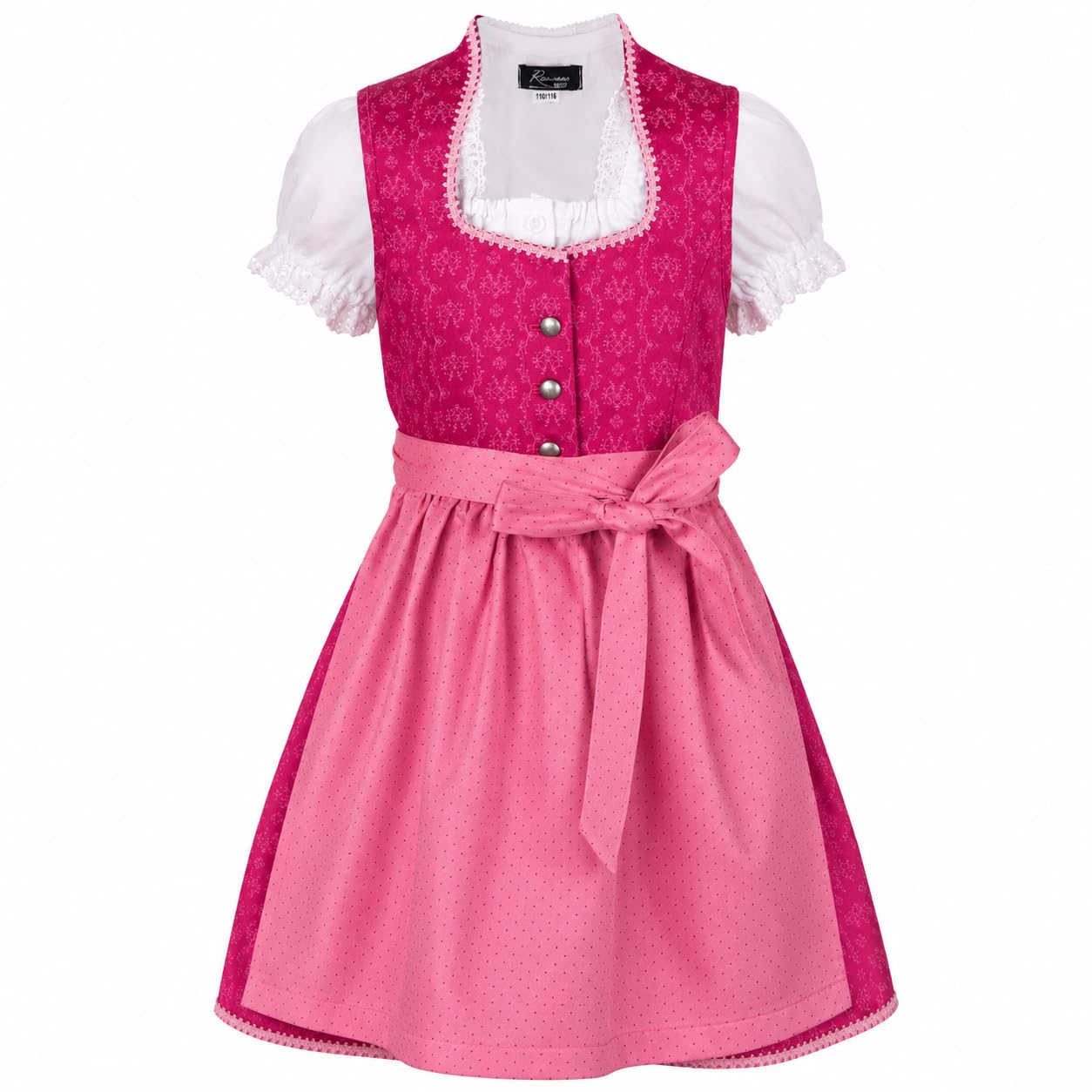 Ramona Lippert Dirndl Charlotta dziecięca Dirndl Dirndl różowa (110/116)