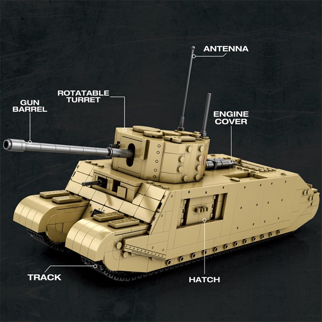 Amazon.com: Aetheria TOG II British Tank Building Bricks, WW2