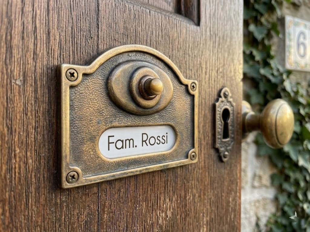Campanello Pulsantiera Porta ingresso Casa in ottone Un pulsante