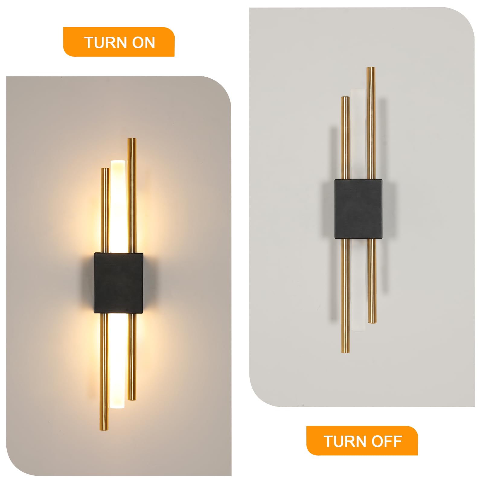 Comely LED Wall Lights Indoor, 10W Modern LED Wall Lamp Warm Light 3000 K - Image 4