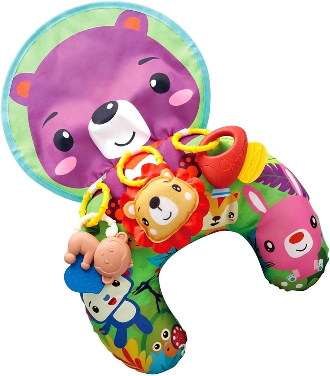 Coussin d'éveil nomade pour le jeu sur le ventre de bébé en voyage