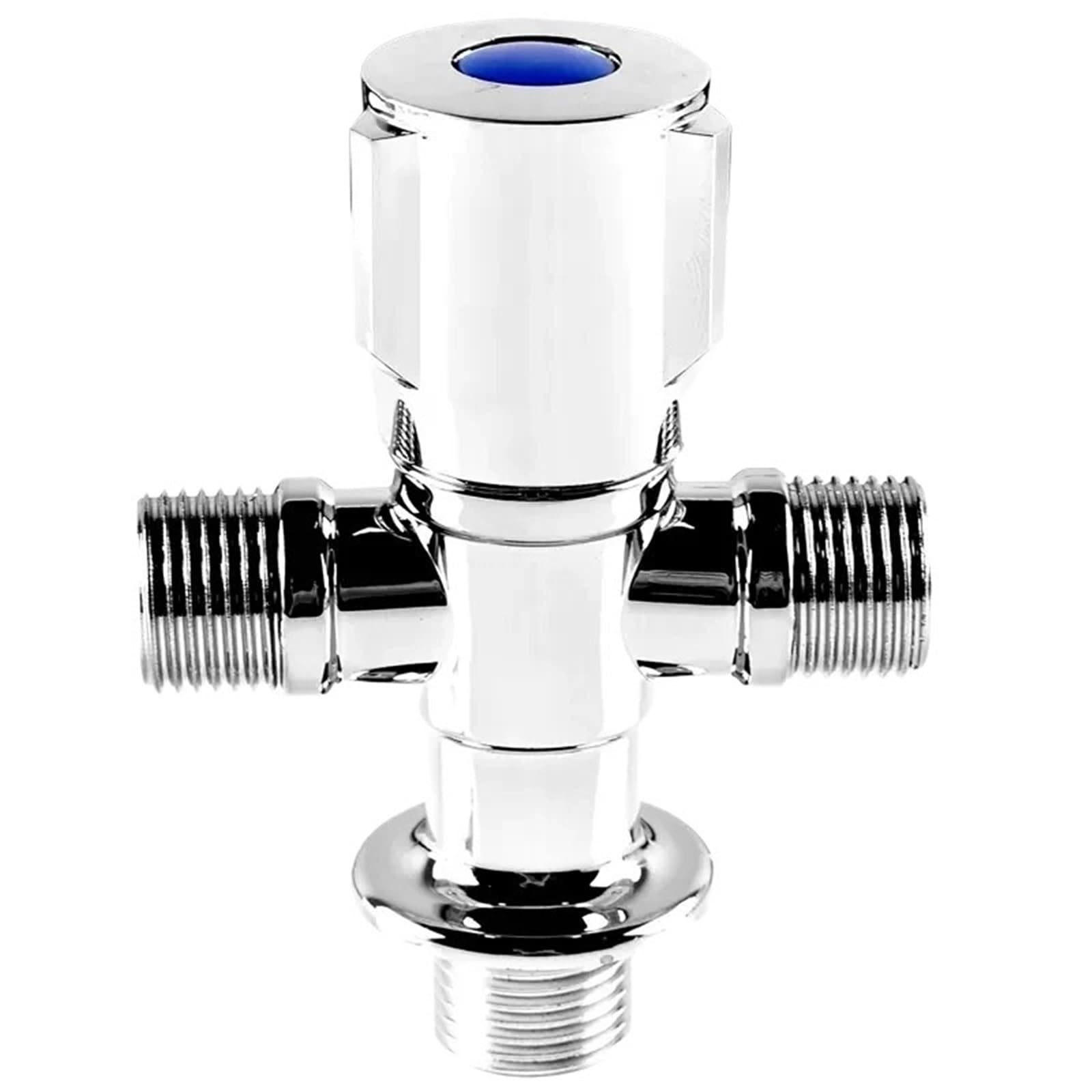 Yilwpv Silver -Double 2 Pcs Angle Valve Faucet Water Stop Toilet Filling Control Tap Switch For Bathroom Kitchen Accessories For Bathroom(Silver -Double)
