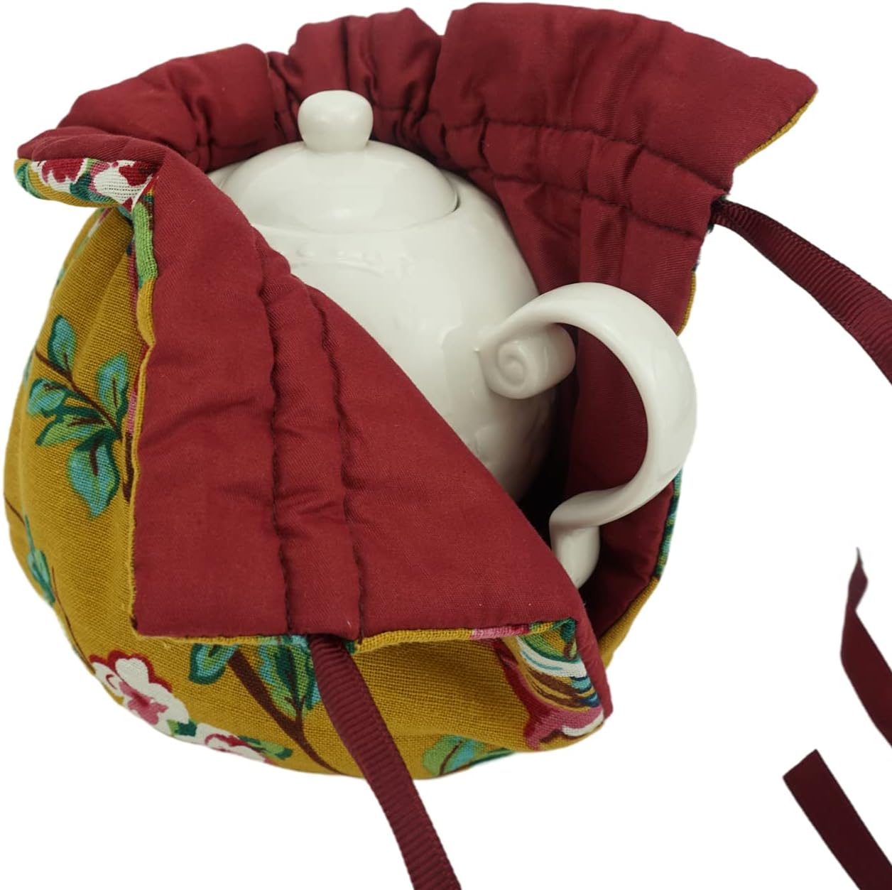 KKEKOS Vintage Floral Tea Cozy with Cup Mat