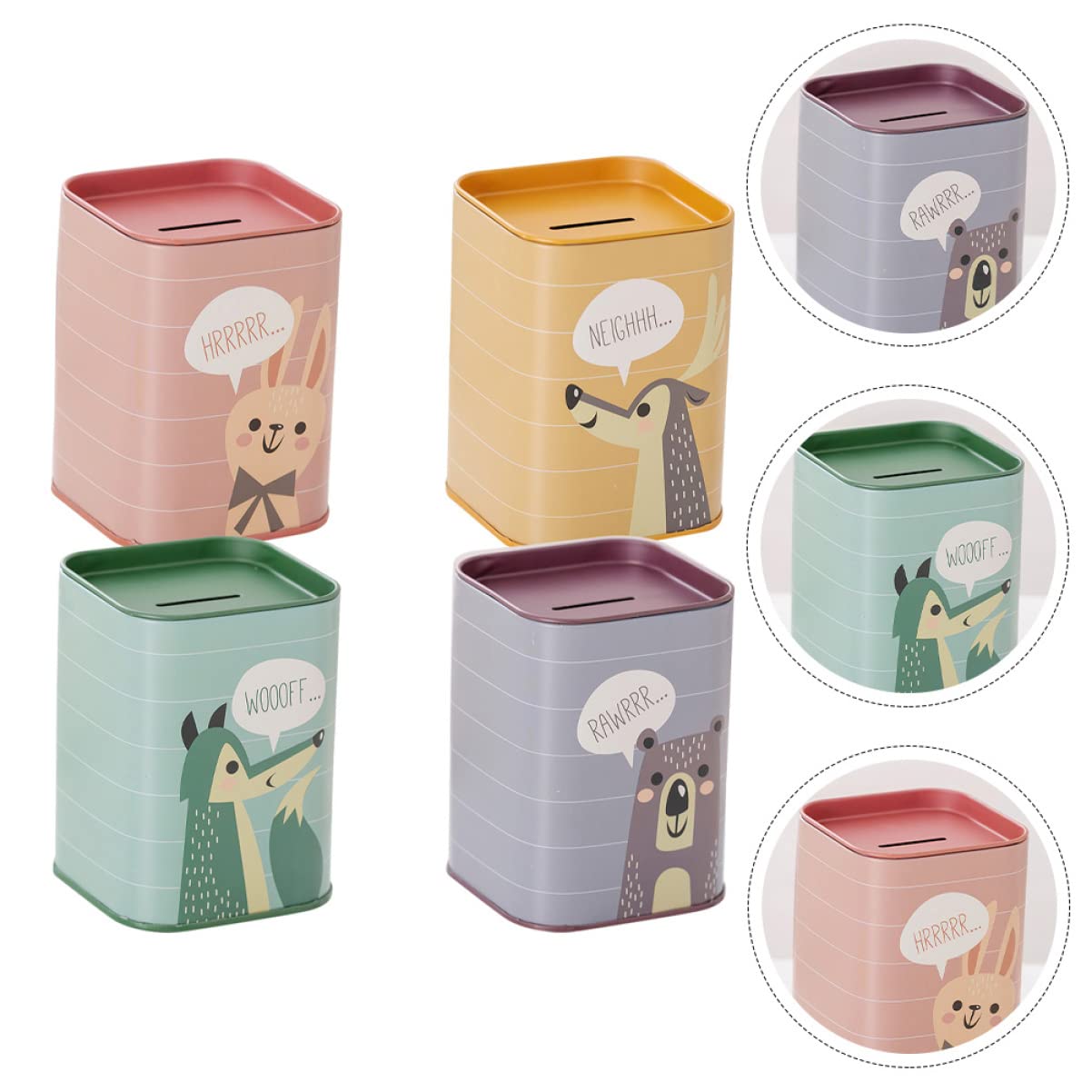 Toyvian 3 Set Salvadanaio in Giocattoli Per Giocattoli Regalini Per Banca Scatola Di Soldi Barattolo Per Risparmiare Denaro Salvadanaio Decorativo 4 Pezzi * 3