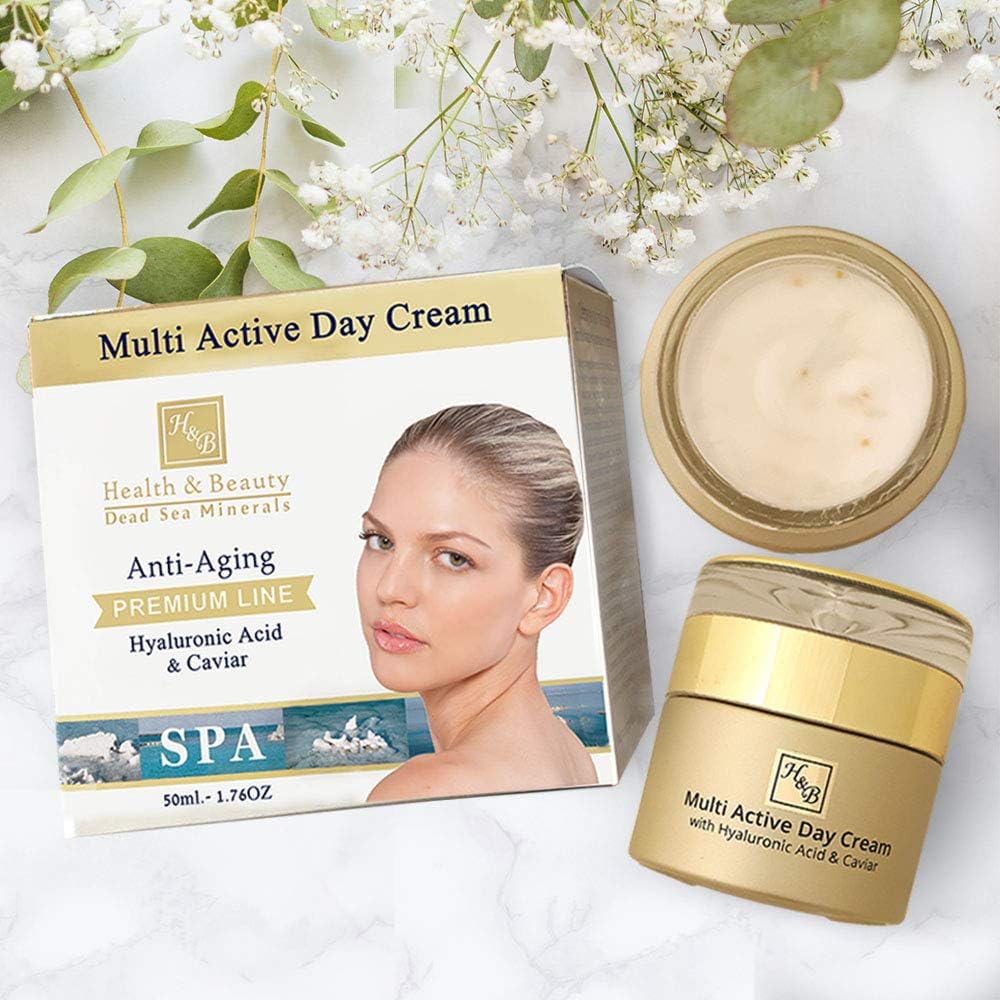 Health & Beauty ► Multi-Active Day Face Cream with Hyaluronic Acid and Caviar Extract for Women - Enriched with Dead Sea Minerals - 50ml - Image 5