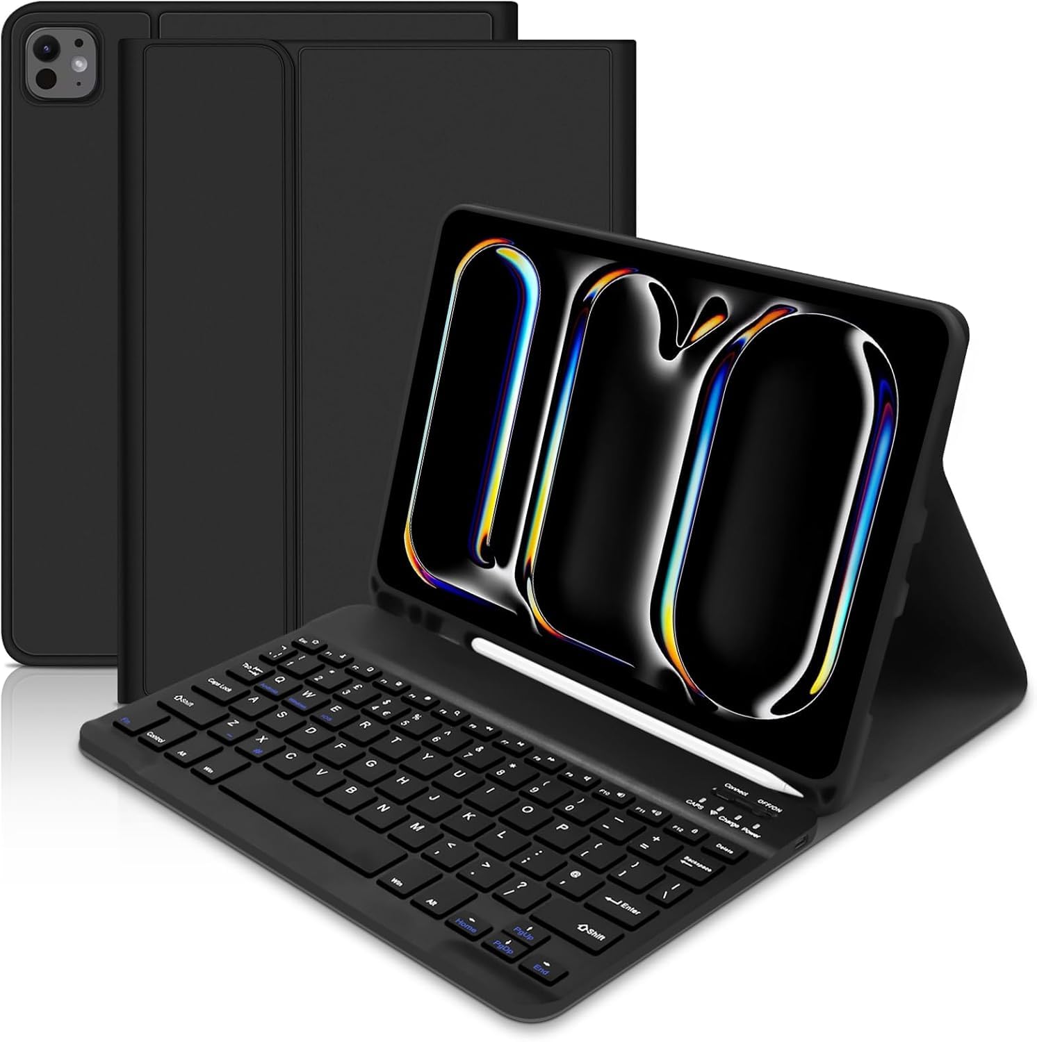 Wireless Keyboard Case with Arabic and English Layout, Rechargeable Bluetooth, Slim Stand Cover,Keyboard Case For (iPad Pro 11 inch M4 2024)