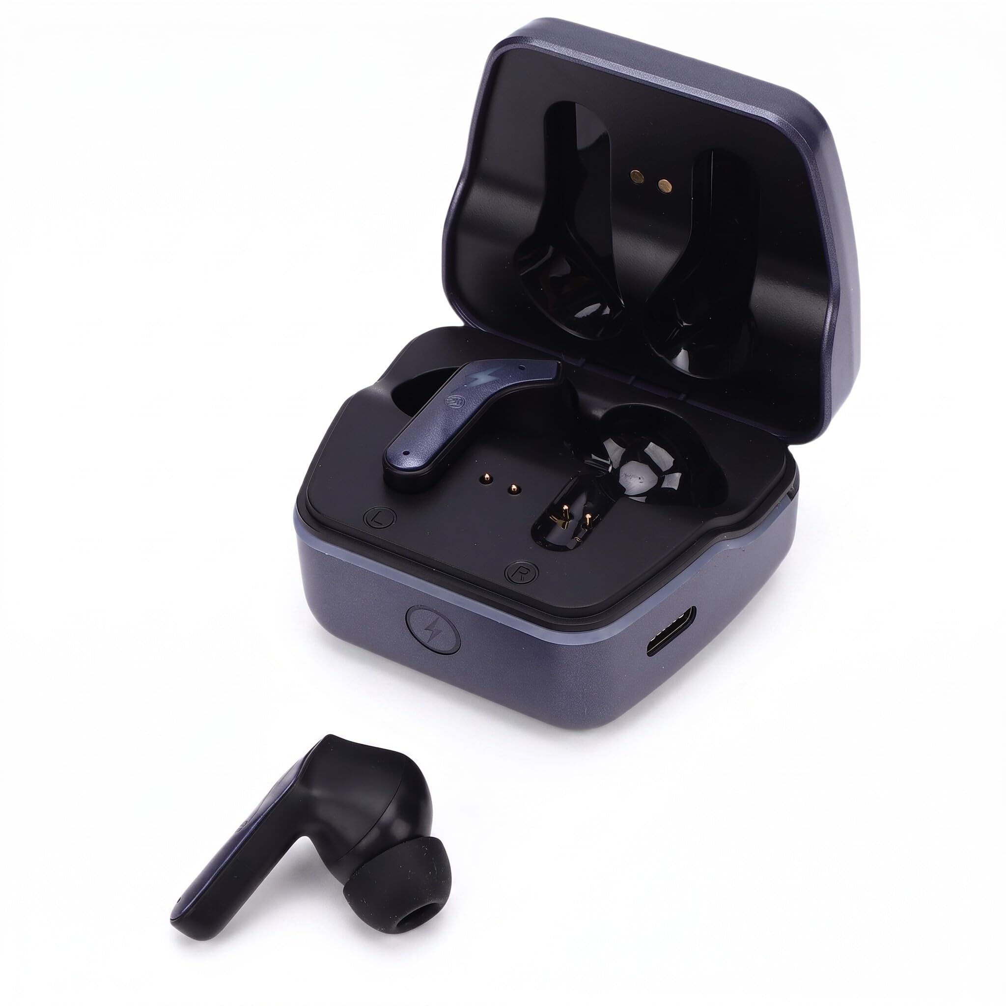 Bewinner Auricolari da Gioco Wireless, Adattatore USB C Bluetooth 5.3 a Basso Contenuto di Auricolari a Bassa Latenza con Pc con Console VR (BLACK)