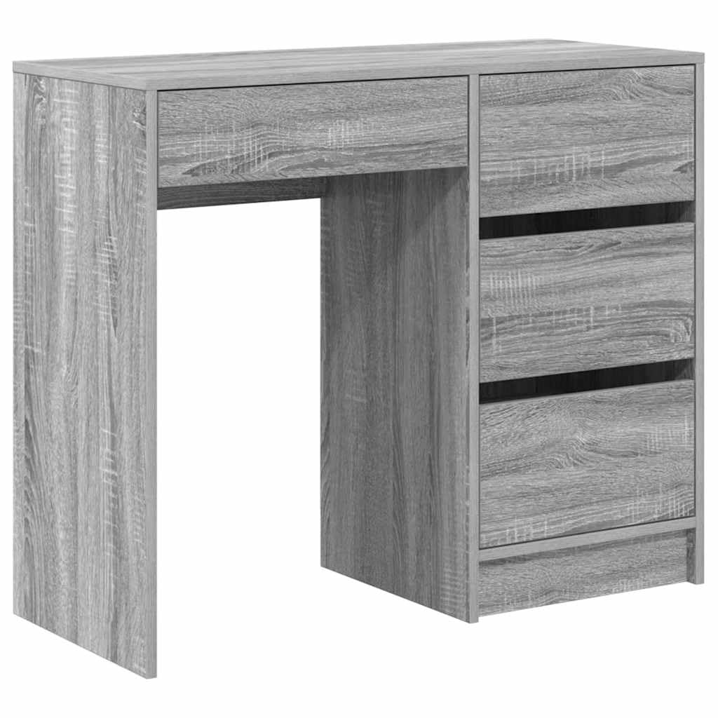 Scrivania Grigio Sonoma Legno lavorato 90 x 37,5 x 75 cm