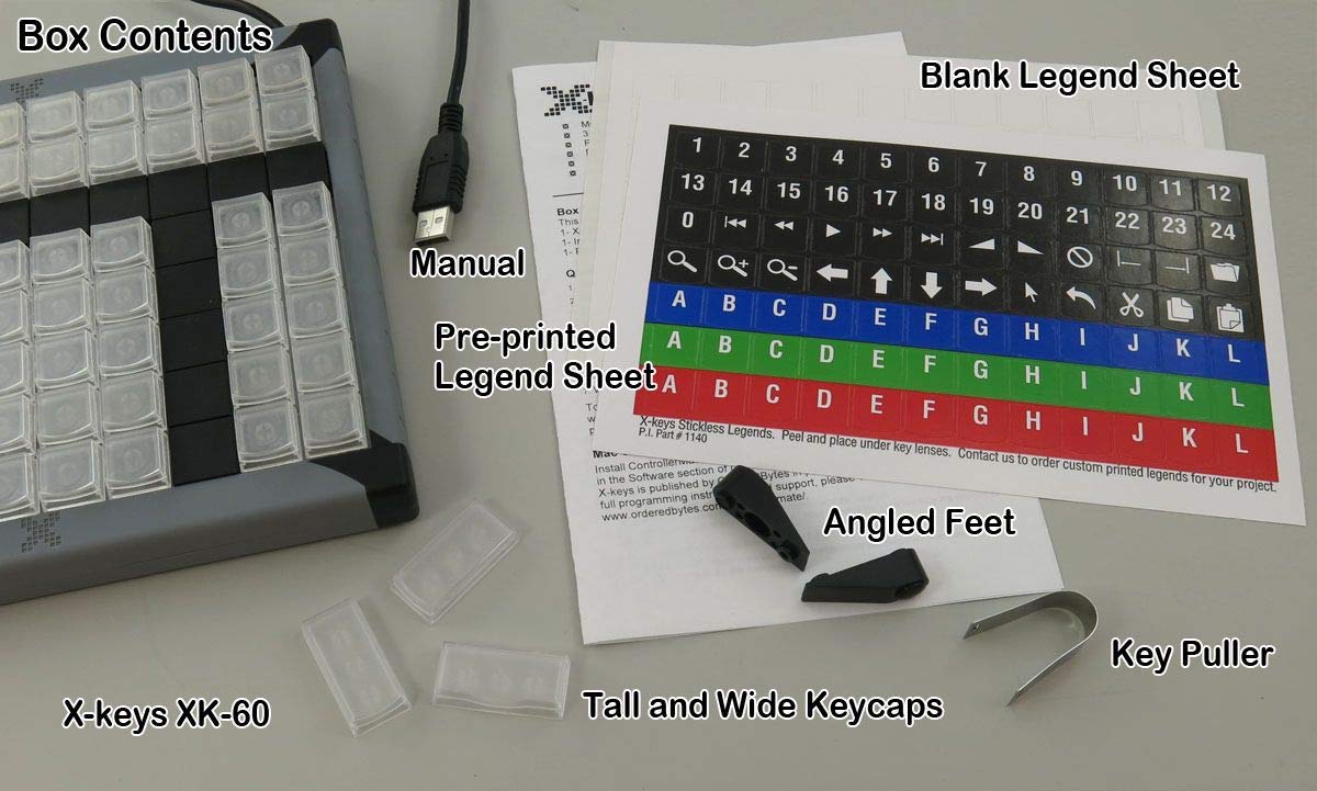 Amazon | X-keys プログラマブル キーボード60キー XK-0979-UBK60-R
