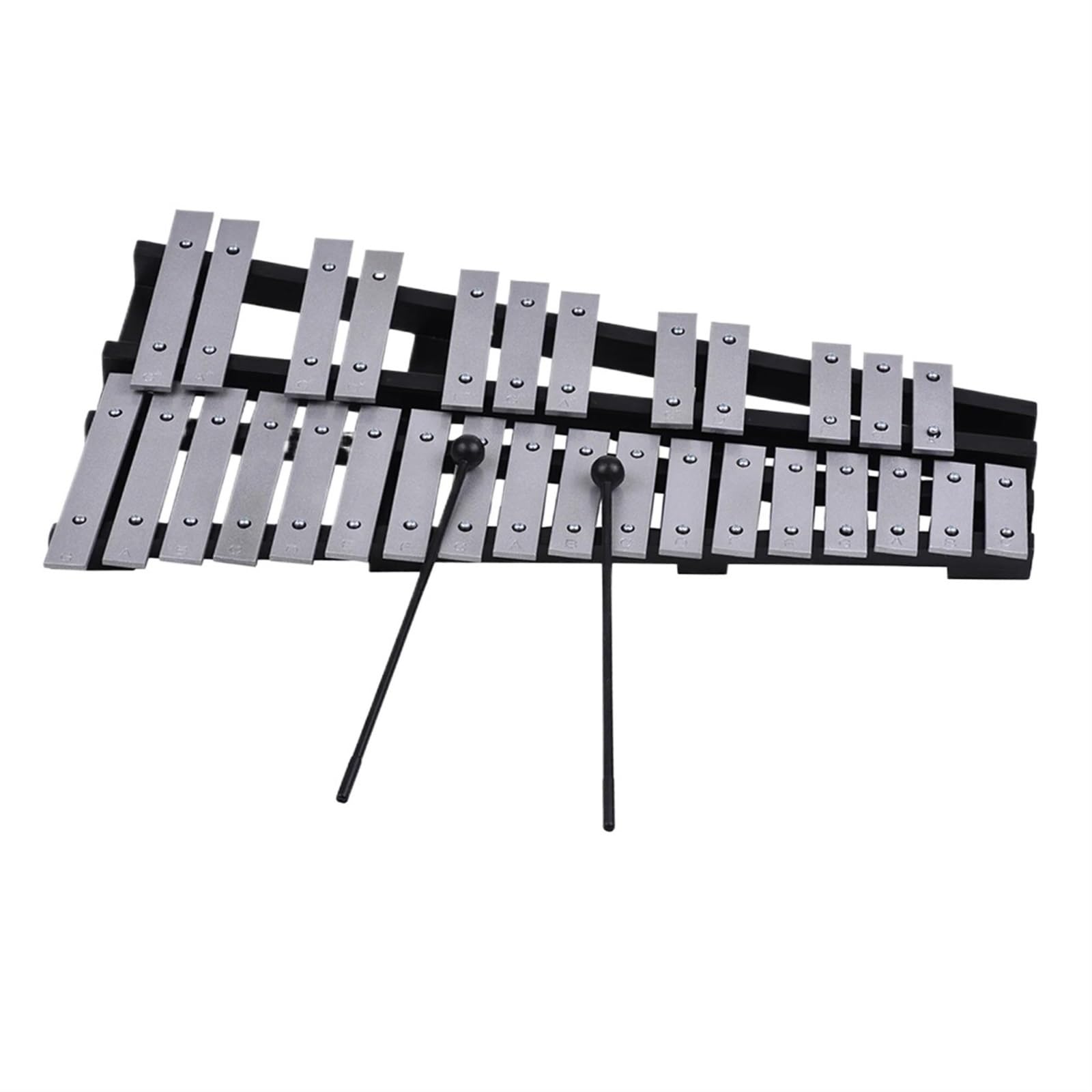 Xylophon-Instrument Faltbares 30-Noten-Glockenspiel Xylophon Holzrahmen Aluminiumstangen Percussion-Musikinstrument Geschenk Mit Tasche