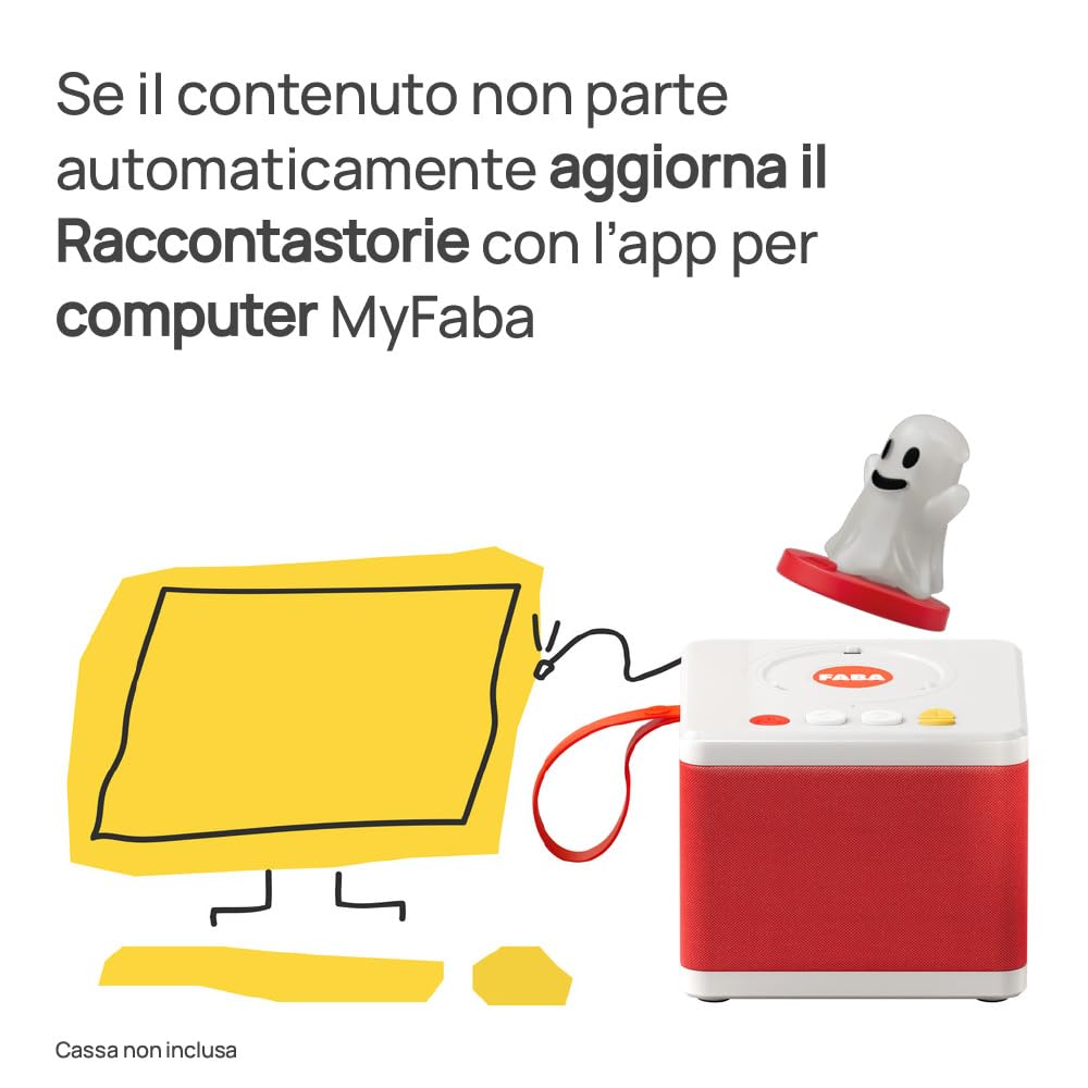 FABA Personaggio Sonoro Filastrocche scaccia Paura - Filastrocche - Giocattolo, Contentuti Educativi, Versione Italiana, Bambini 0+ Anni
