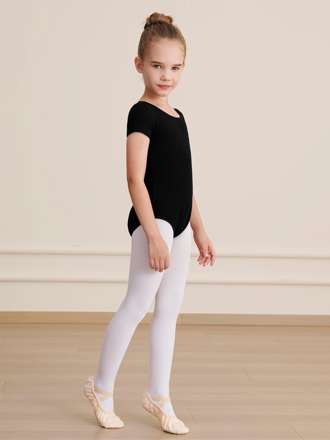 WEGETIT Gymnastics Leotards for Girls Ballet Leotard Toddler girls Bodysuit Short Sleeve Kids Dance Outfits - Image 4