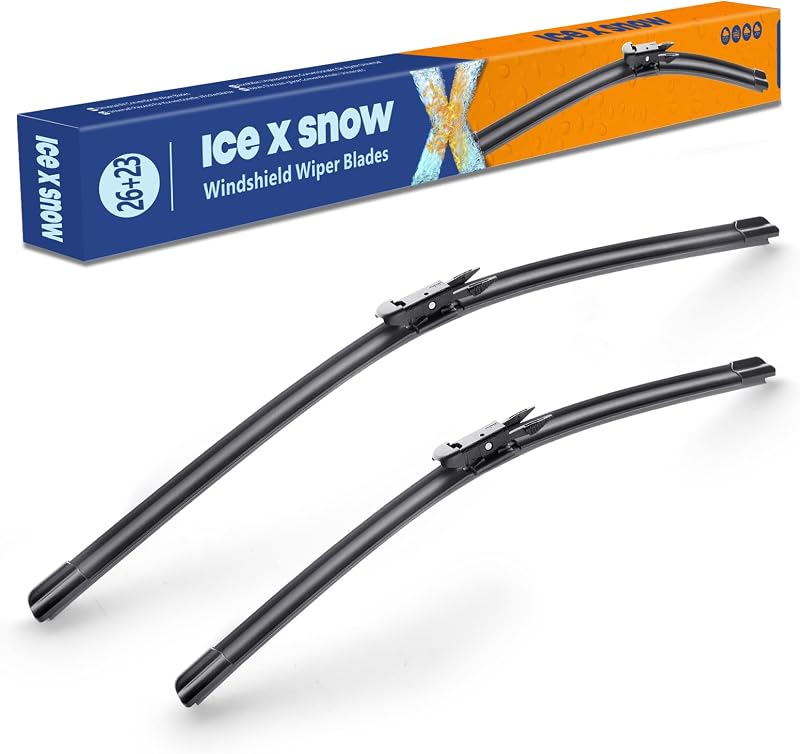 Palhetas do limpador de para-brisa de silicone icexsnow 66,04 cm + 58,42 cm para Toyota Tundra e Sequoia – 2 unidades