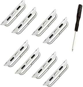 4 Pack Watch Band Connector Kit Watch Strap with Replacement Tool Compatible with Watch Adapter 38mm 40mm (Sliver)