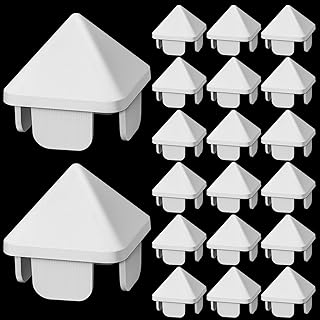 Sasylvia 20 Pcs 1.5 x 1.5 (1.39 x 1.39 Internal Dimension) White Vinyl Picket Fence Caps Outdoor White Vinyl Caps Vinyl Fence Post Caps for Garden Fencing Protect from Harmful Water Debris Part Square