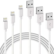 Quntis Set di 3 cavi di ricarica per iPhone 1 m 2 m 3 m MFi CERTIFICATO Cavo Lightning Ricarica Rapida per iPhone 13 12 11 Pro XS Max XR X 8 7 6S Plus / 8 7 6s 6 5 SE 5C Caricabatterie iPad/AirPods,