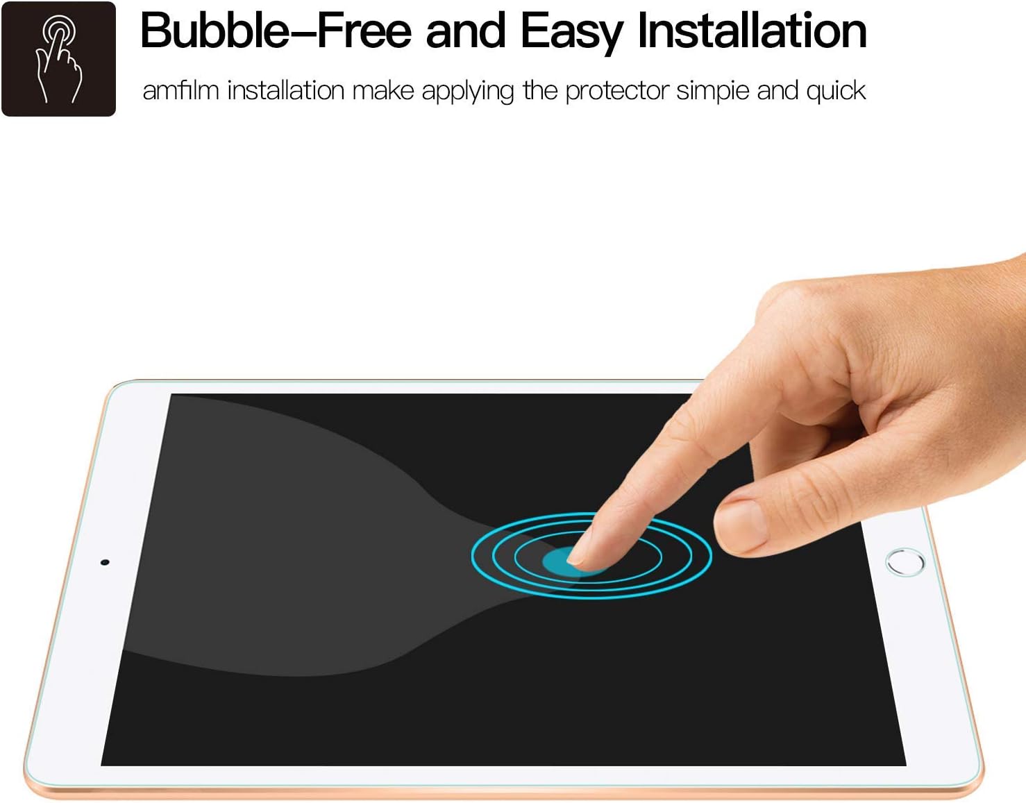 [2 Pack] Screen Protector for iPad 10th Generation 10.9 Inch 2022 with Easy Installation Kit, Full Coverage Case Friendly, Bubble Free/Anti Scratch/9H Hardness for iPad 10th Generation 10.9" 2022