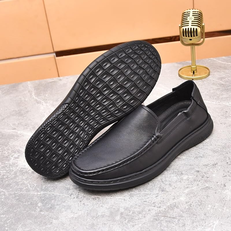 Men's Platform Oxfords Fashion Square Toe Business Office Dress Shoes Casual Non-Slip Low Work Shoes3