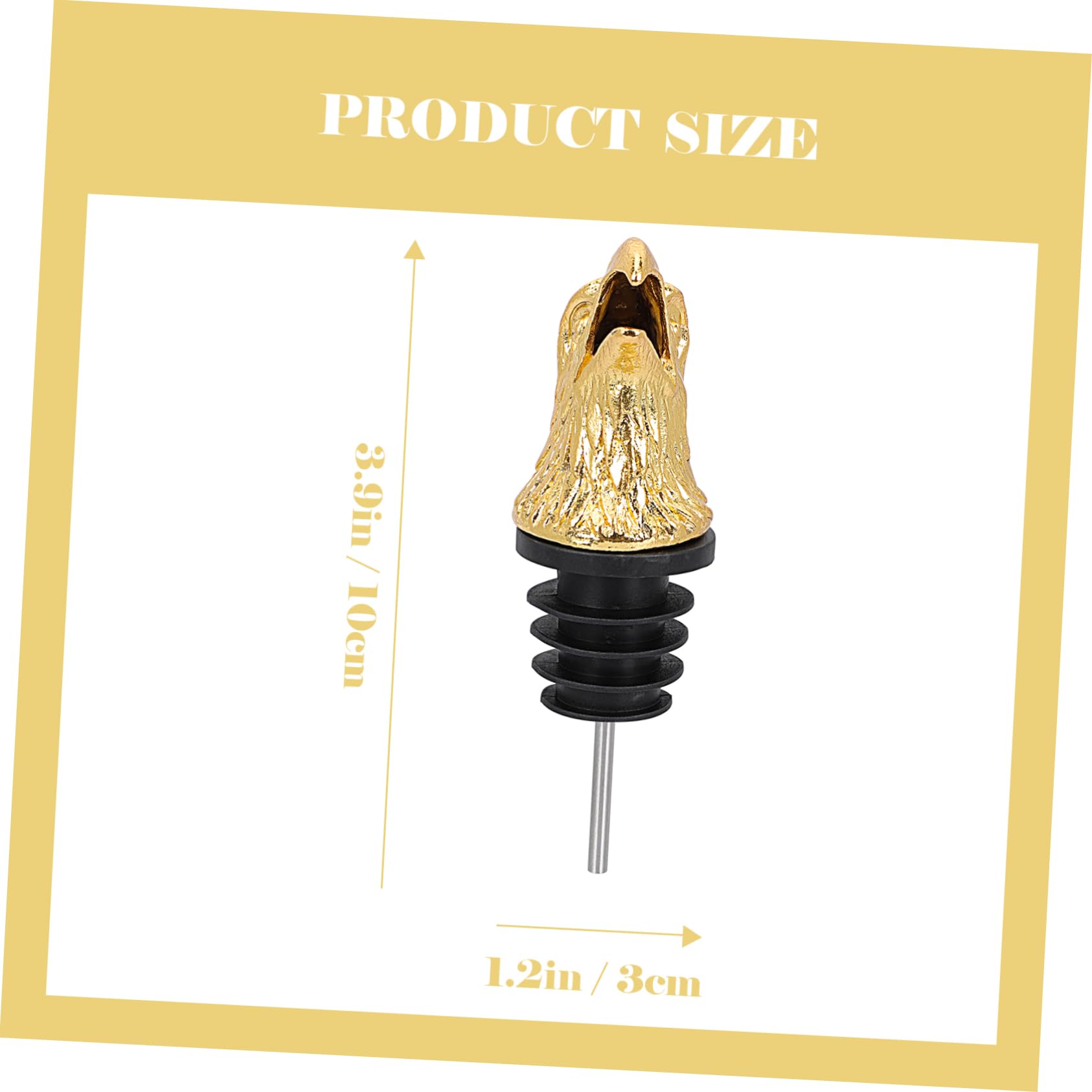 FUNOMOCYA Eagle Pourer Clear Wine Pourer Wine Pour Spouts Aerating Wine Decanter Pourer Beverage Dispenser Kitchen Airtight Stopper Wine Wine Stopper and Pourer Stag Golden Zinc Alloy