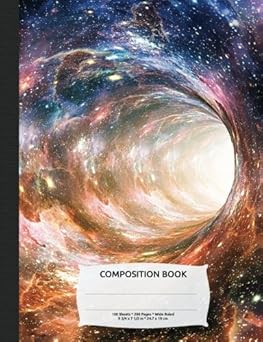 Outer Space Wormhole Composition Book, Wide Ruled: Composition Book ...