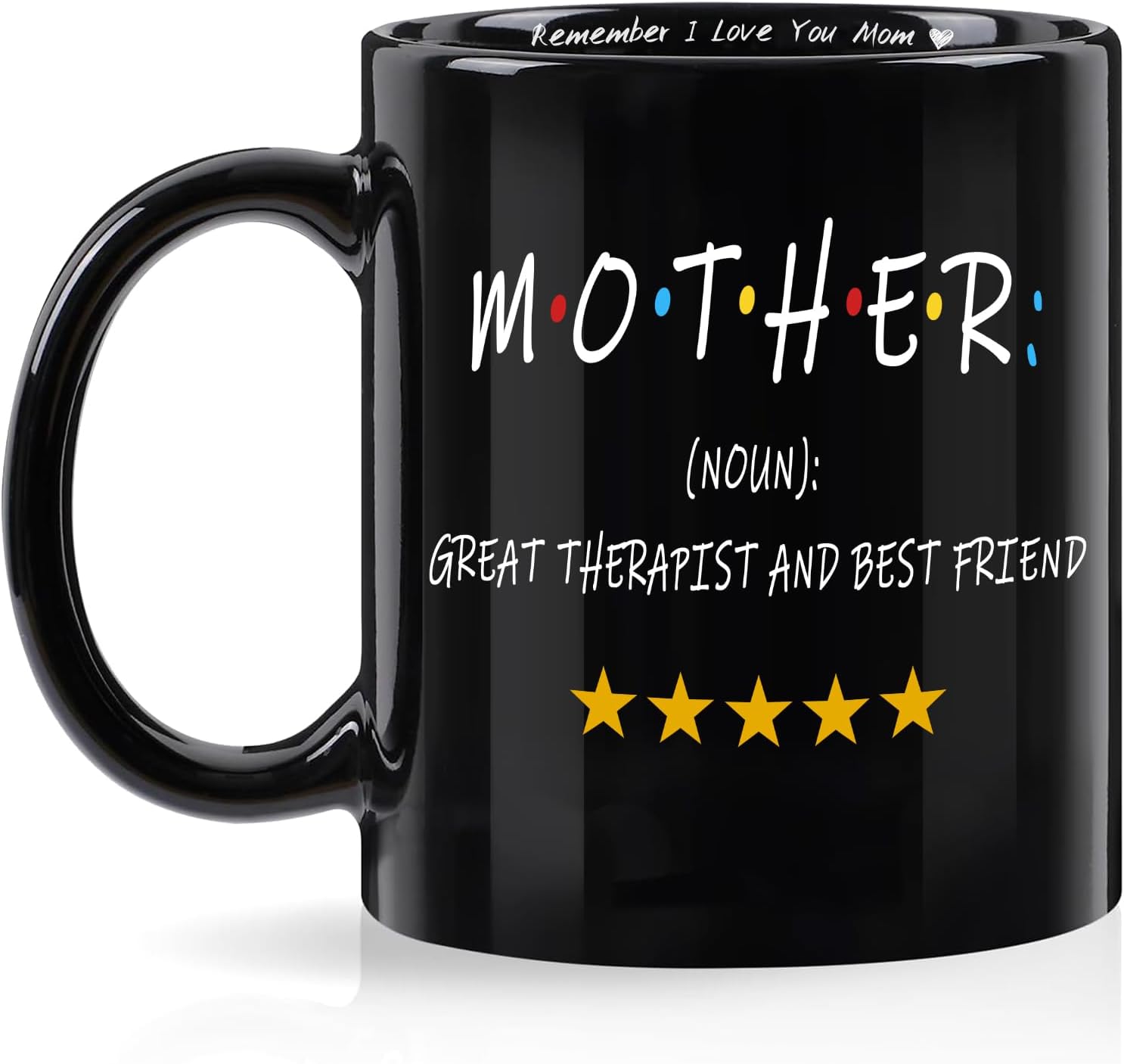 Christmas Gifts for Mom - Coffee Mug for Mother from Daughter Son Husband, Christmas Stocking Stuffers for Mama Wife, Funny Birthday Gifts Mothers Day Presents for Mom Stepmother Women (11oz, Black)