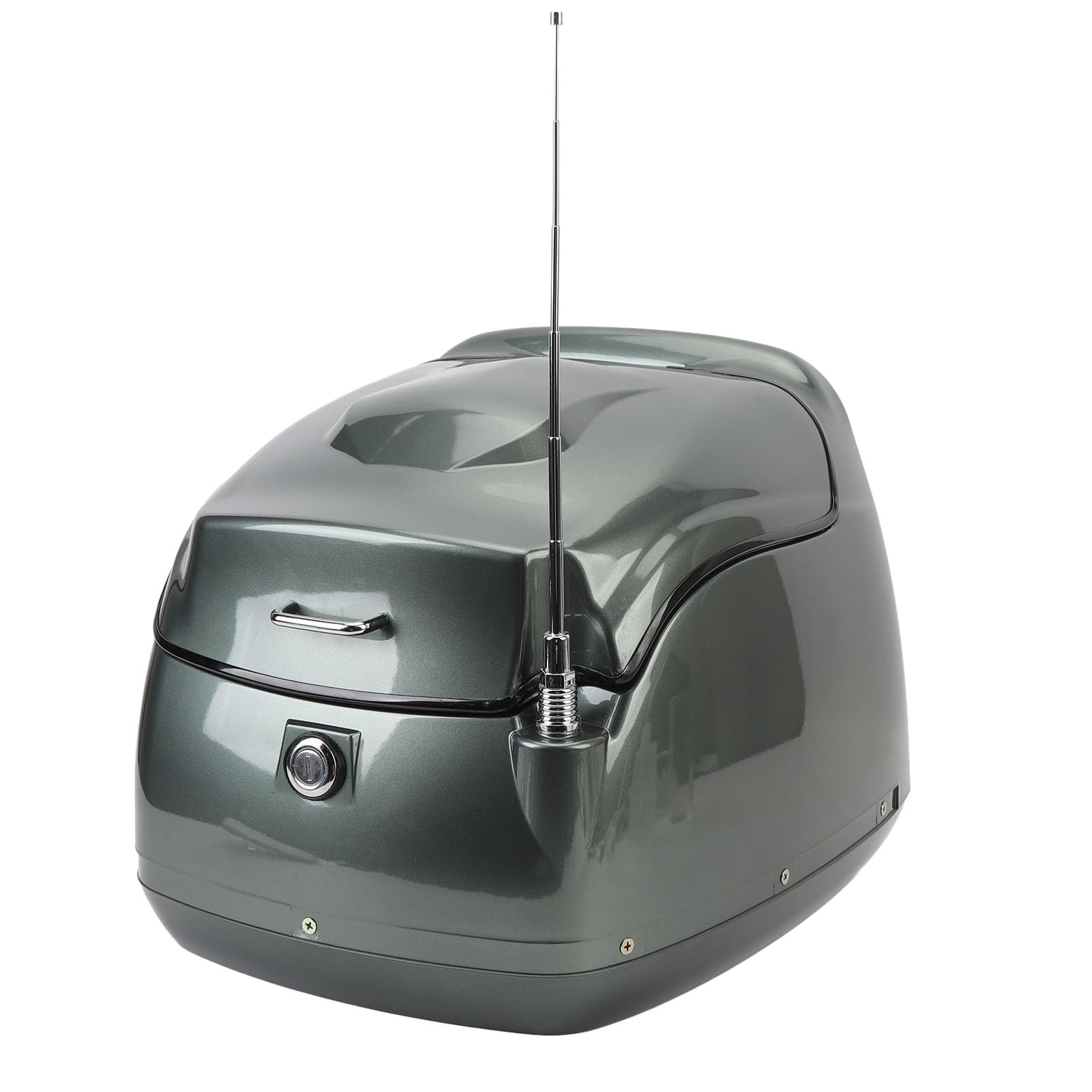 AUNMAS Top Box ABS Rétro Boîte Arrière 38L Mallette de Rangement Arrière Universelle avec Serrure à Clé Protection Contre l'eau Convient aux Motos et Scooters électriques pour Les Voyages Trajets