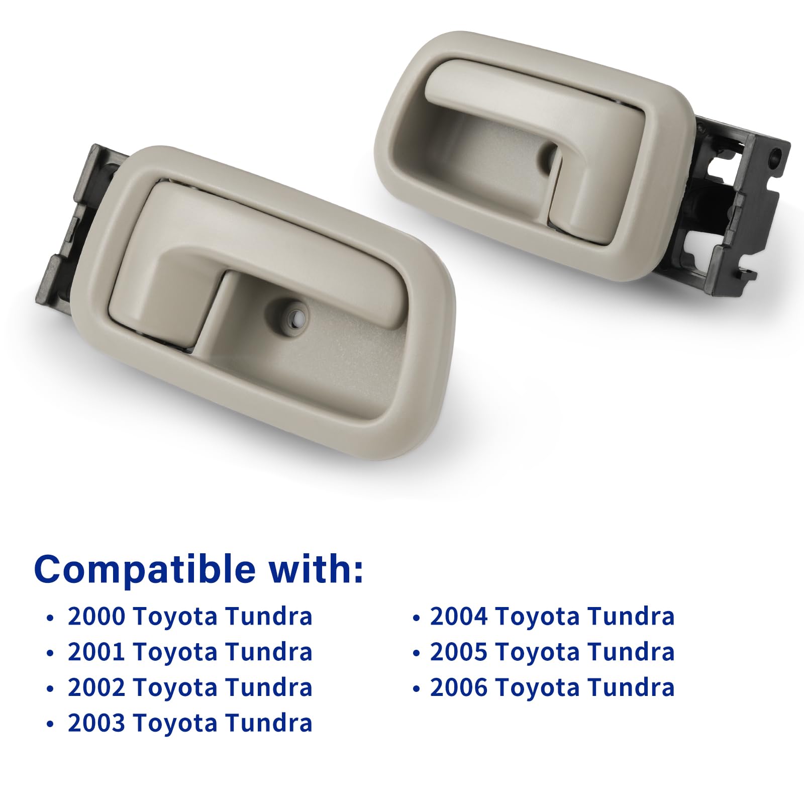 Front Driver Side Interior Door Handle For 2000-2006 Toyota Tundra - Dark Gray With Lock Button