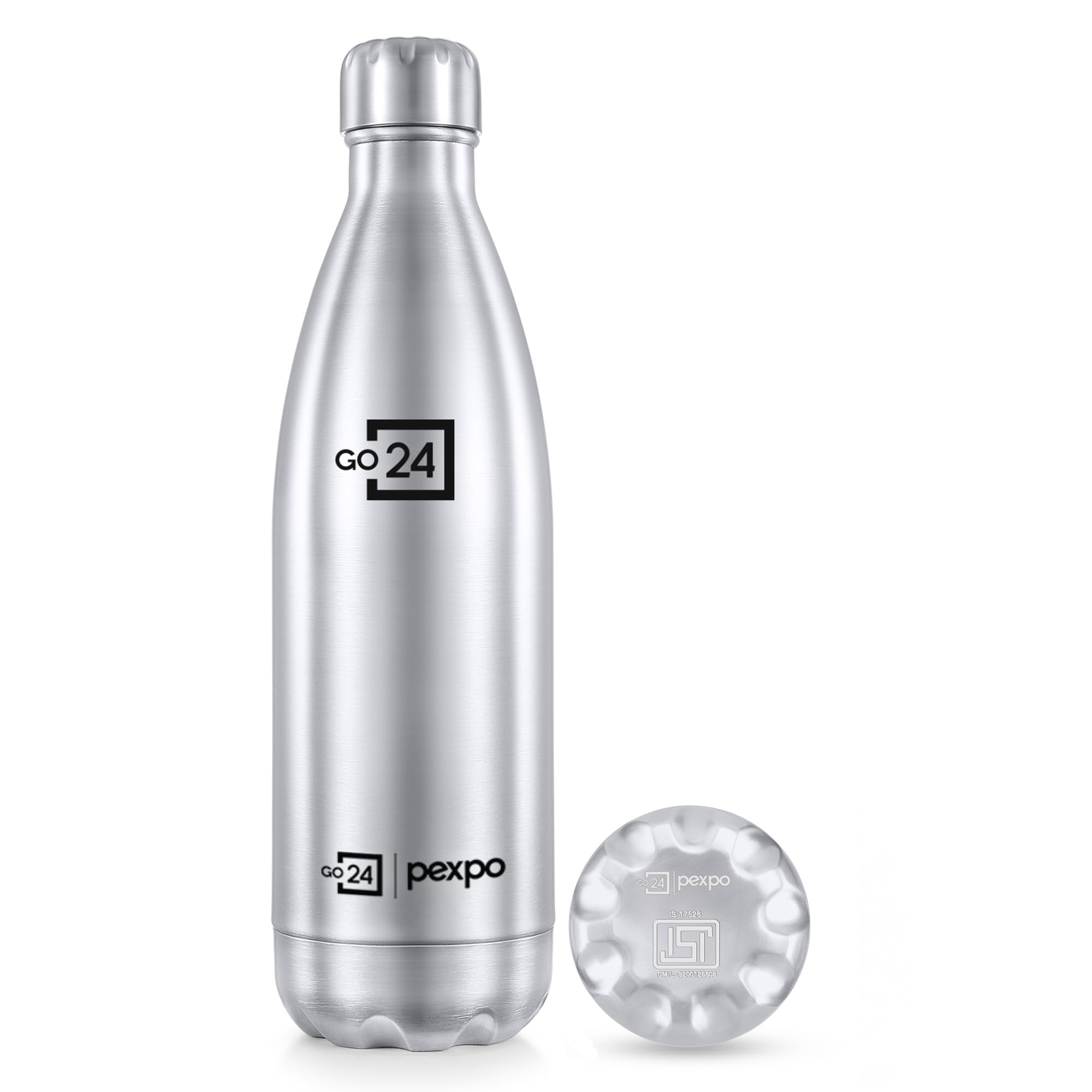 - PEXPO Electro 1000 ISI Certified Hot & Cold | Stainless Steel Water Bottle - 980ml, Silver | 2 Years Warranty | Office Bottle | Workout | Travelling | Home | RCB Edition