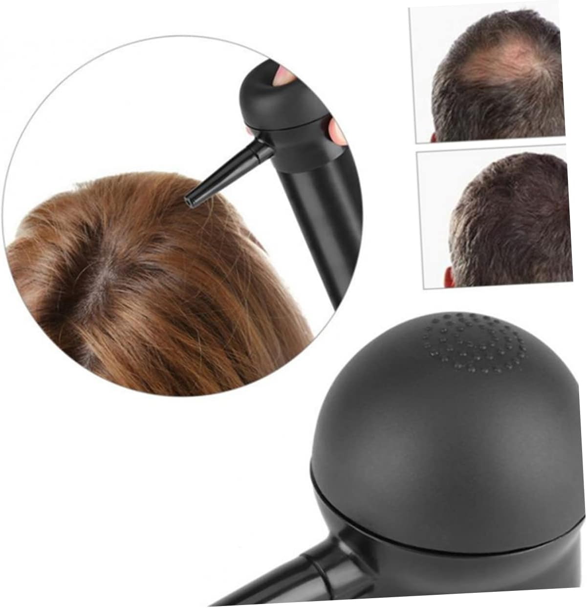 1pc Spray Applicator for Hair Building Fibers Lightweight Hair Spray Bottle Professional Hairdressing Tool for Precise Application -static Design Black Finish