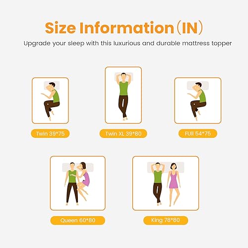 Miniatura 8 de Cubrecolchón King de viscosa derivada del bambú, almohadilla gruesa con bolsillos elásticos, cubrecolchón suave para aliviar el dolor de espalda