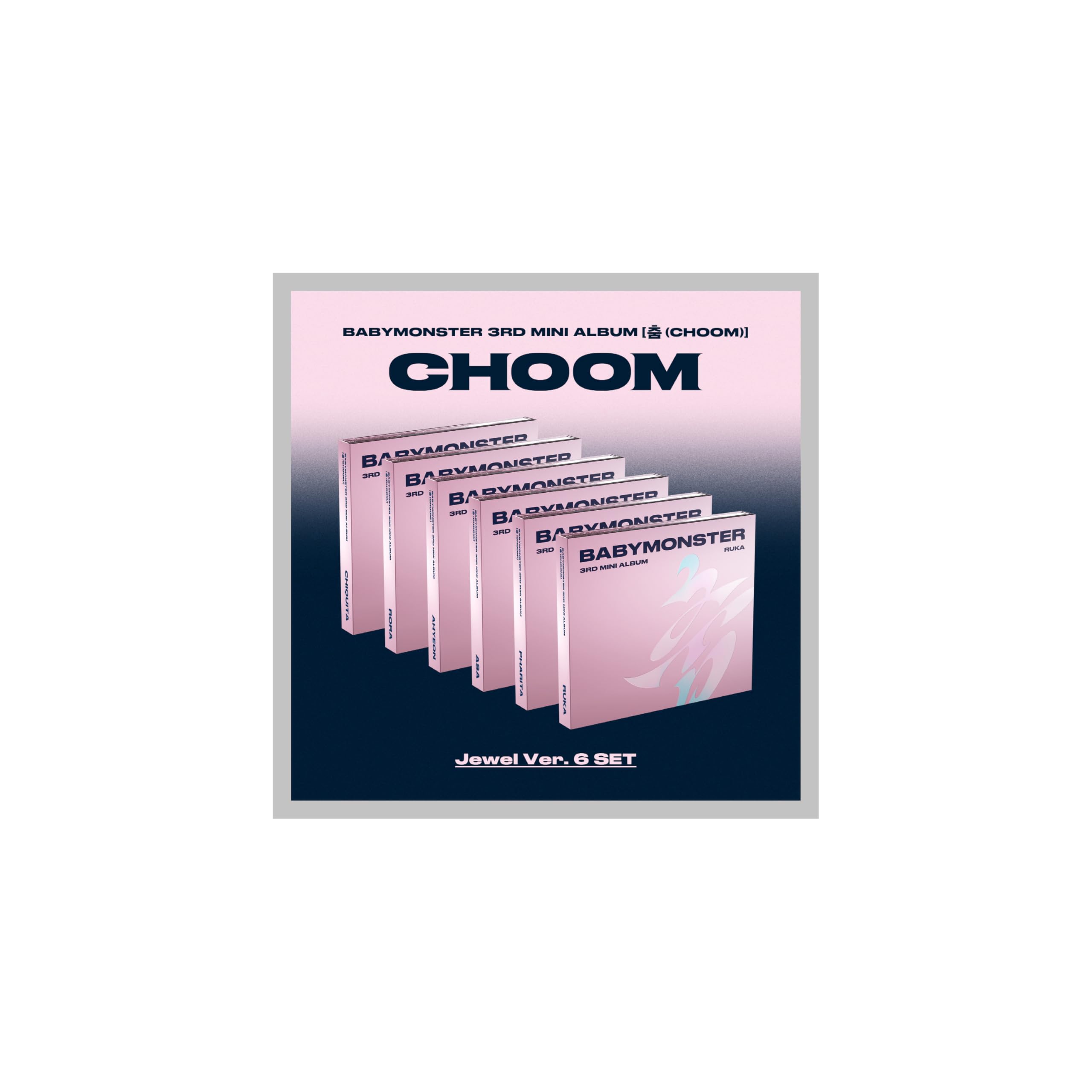Amazon.co.jp: BABYMONSTER CHOOM 3rd Mini Album Jewel 6 Version Set